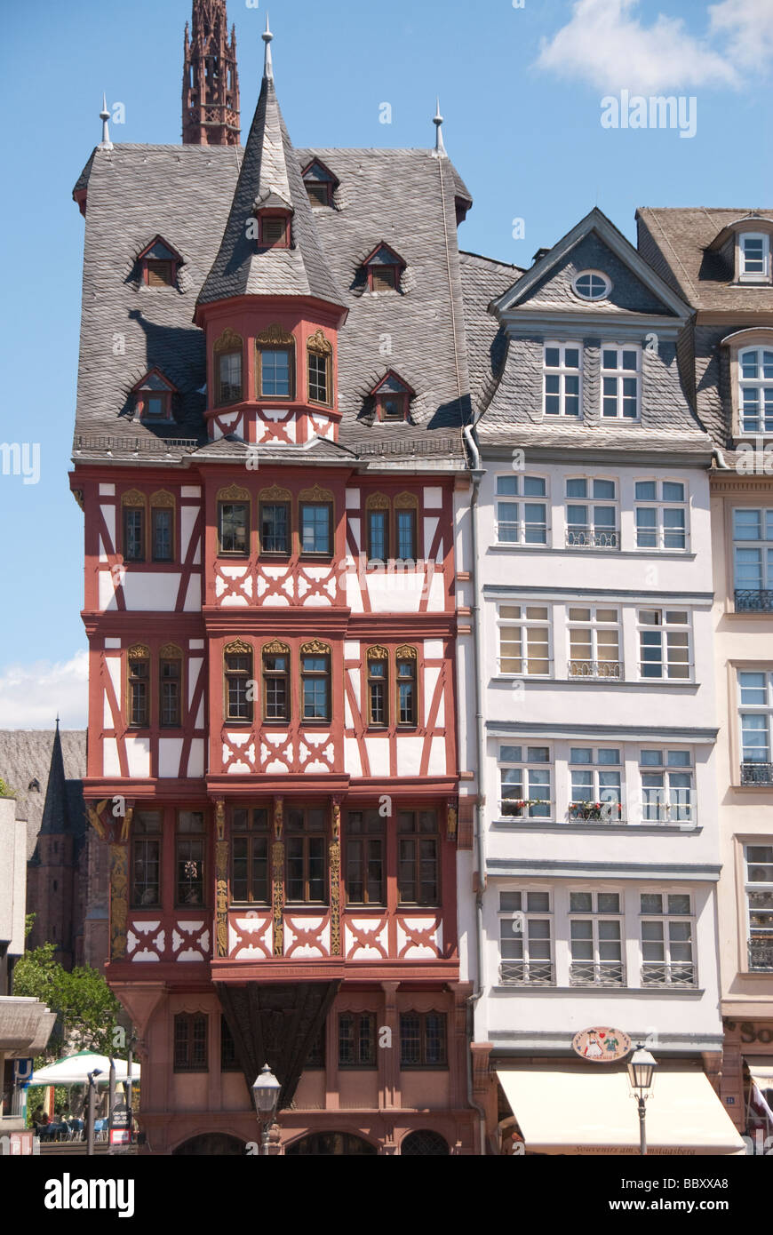 Traditional Houses in the Römer, Frankfurt am Main, Germany Stock Photo