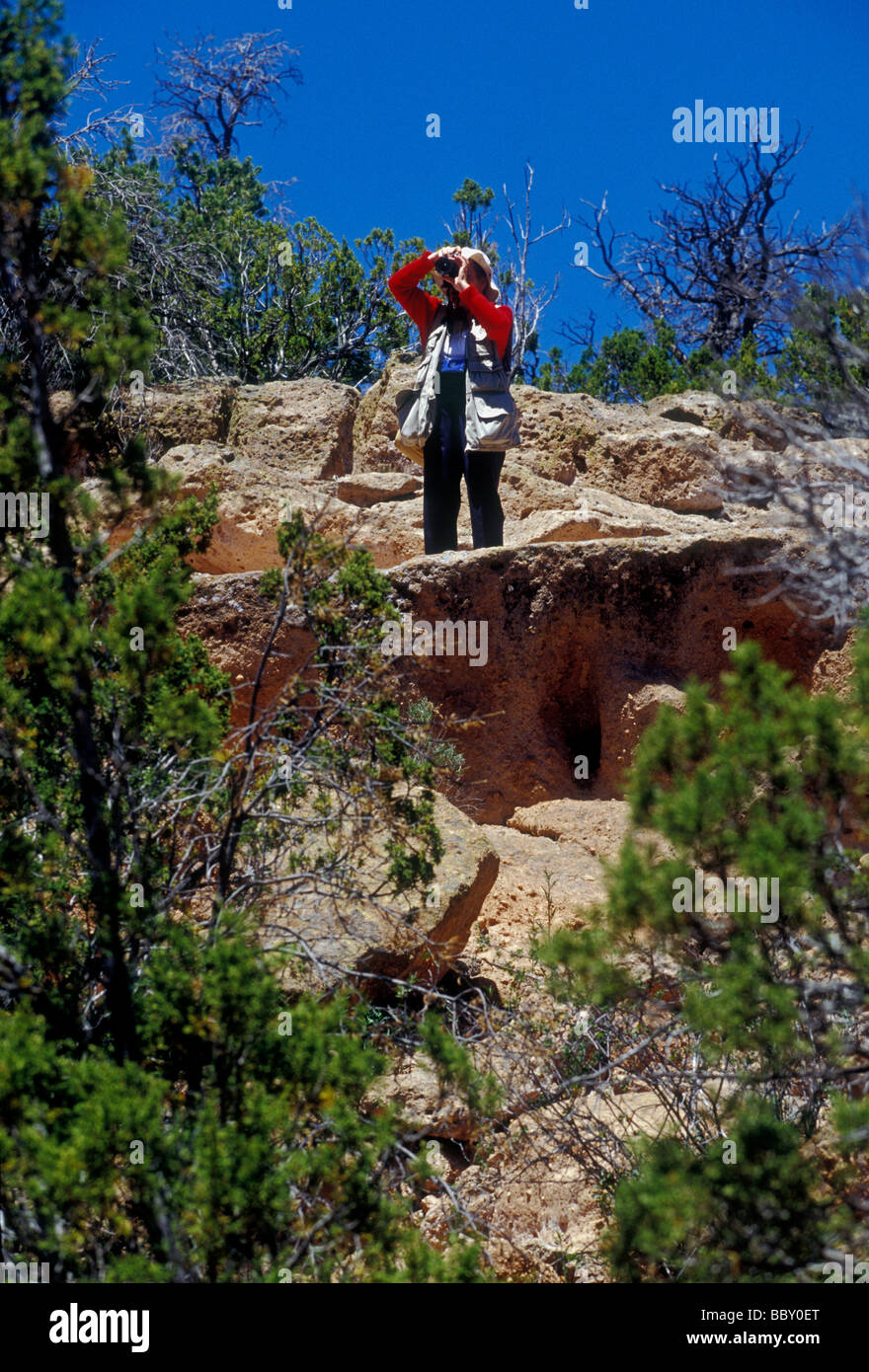 photographer, Tsankawi Prehistoric Sites, Bandelier National Monument