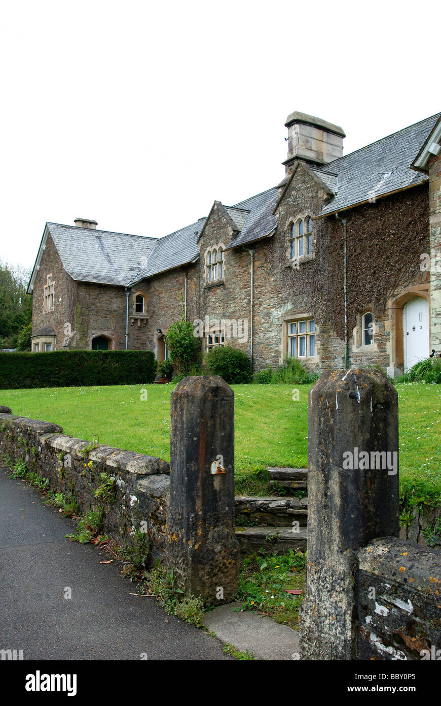 the old school house, now private housing, at st.germans in cornwall