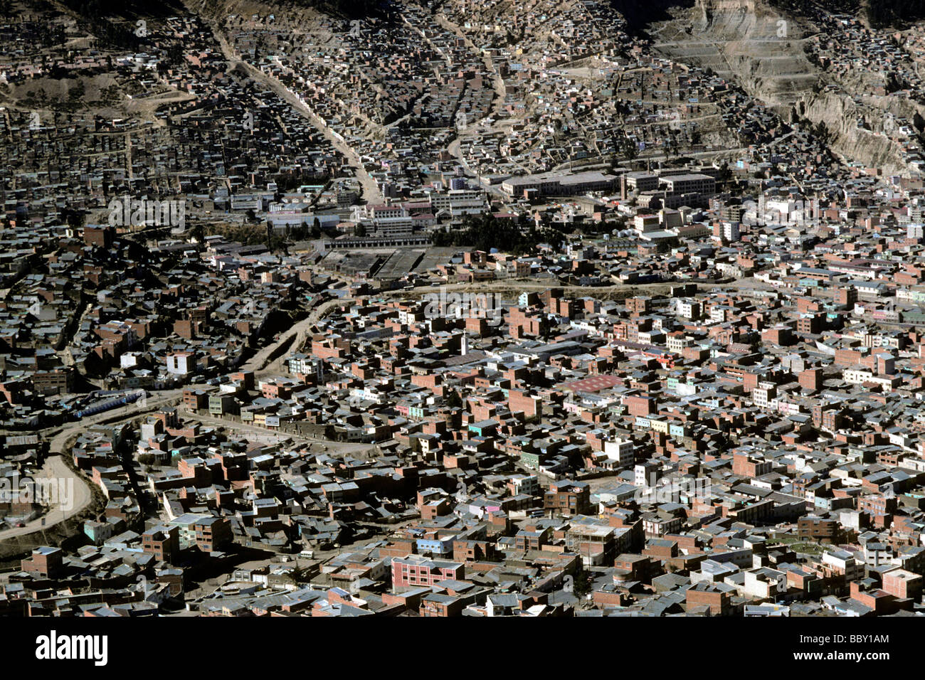 bolivia la paz aerial view Stock Photo - Alamy