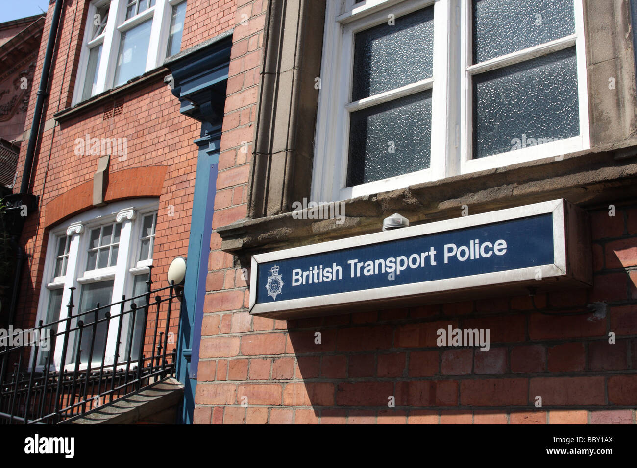 A British Transport Police Station. Stock Photo