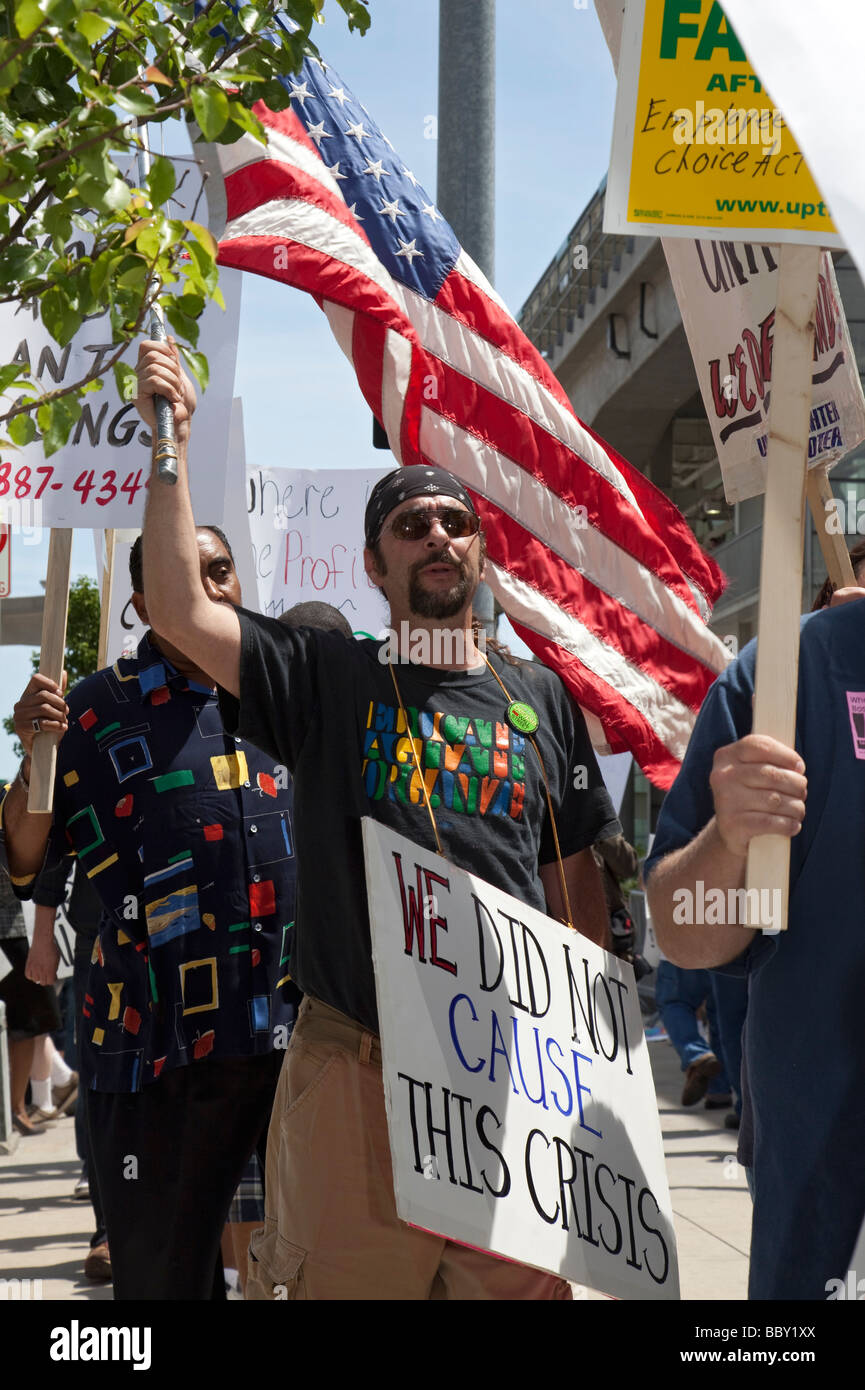 Auto workers picket meeting business hires stock photography and