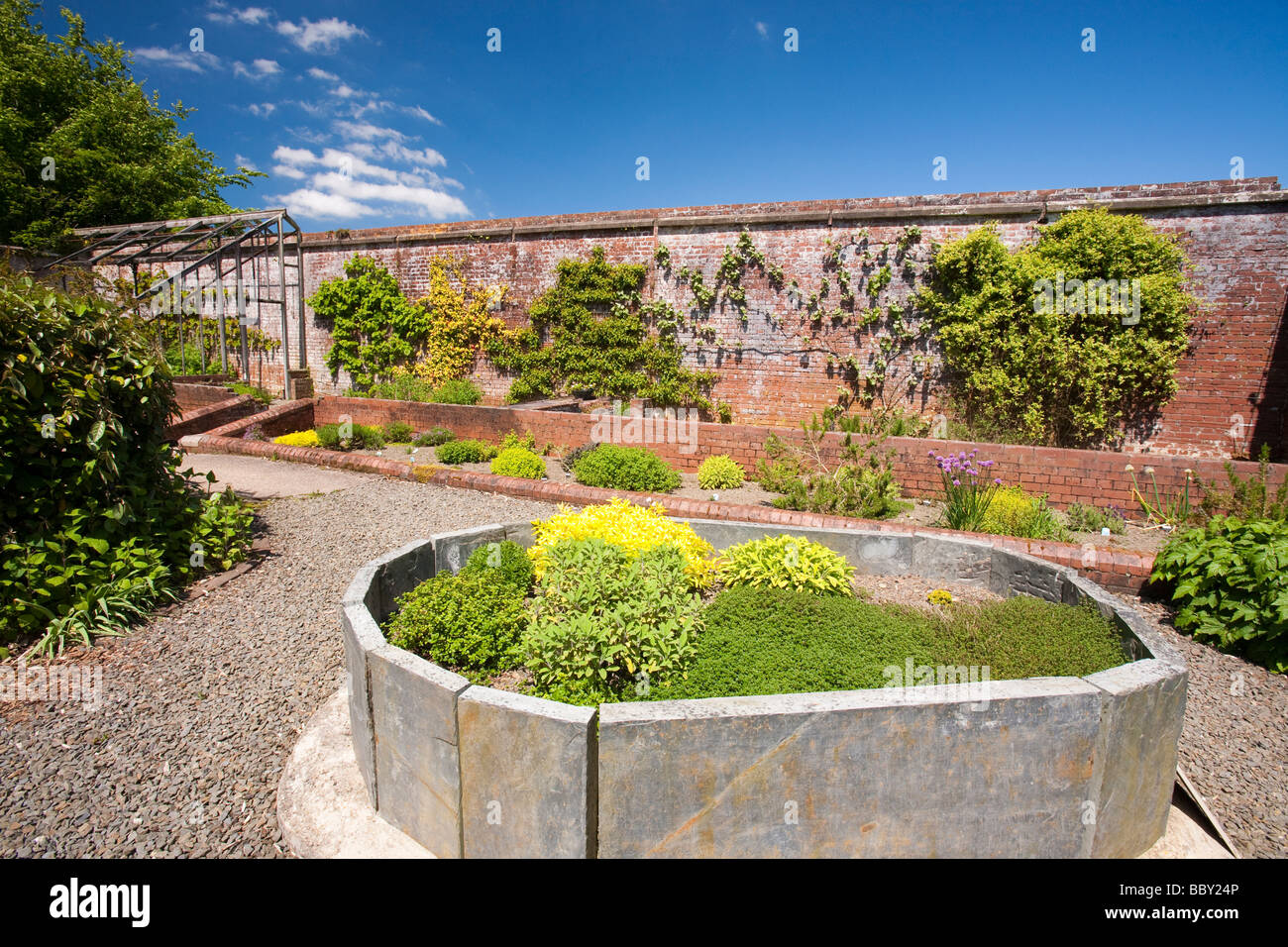 Winsford walled garden in Devon UK A restored victorian walled garden
