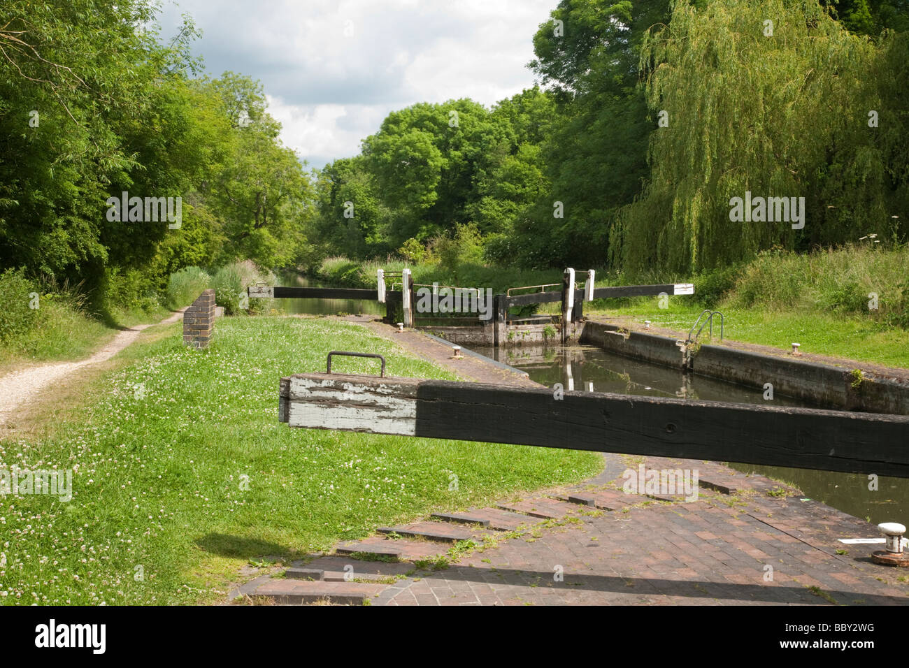 Widmead Lock on the and Avon Canal Thatcham near Newbury