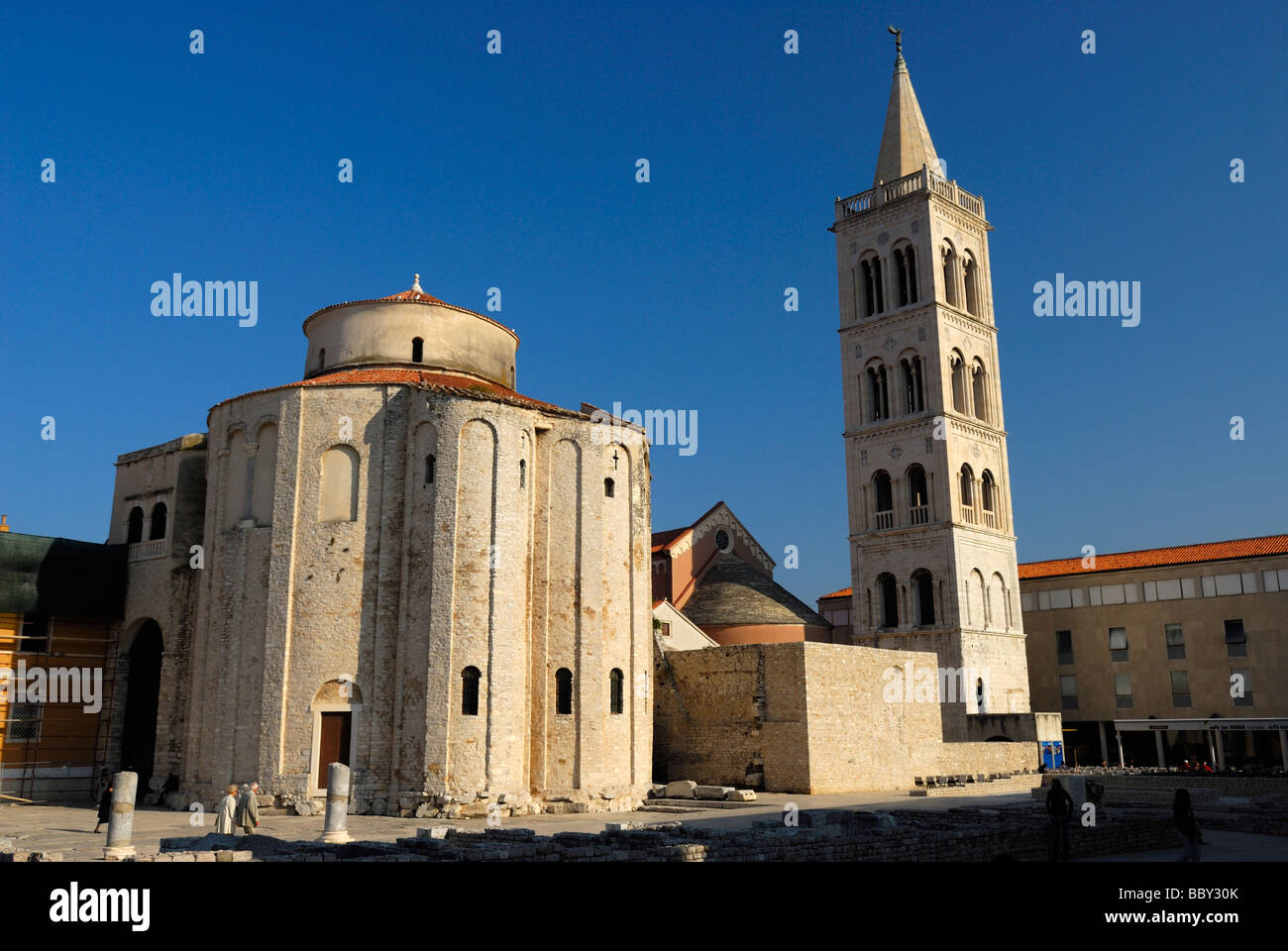 Church of St Donat in Zadar on Dalmatian Coast of Croatia Stock Photo