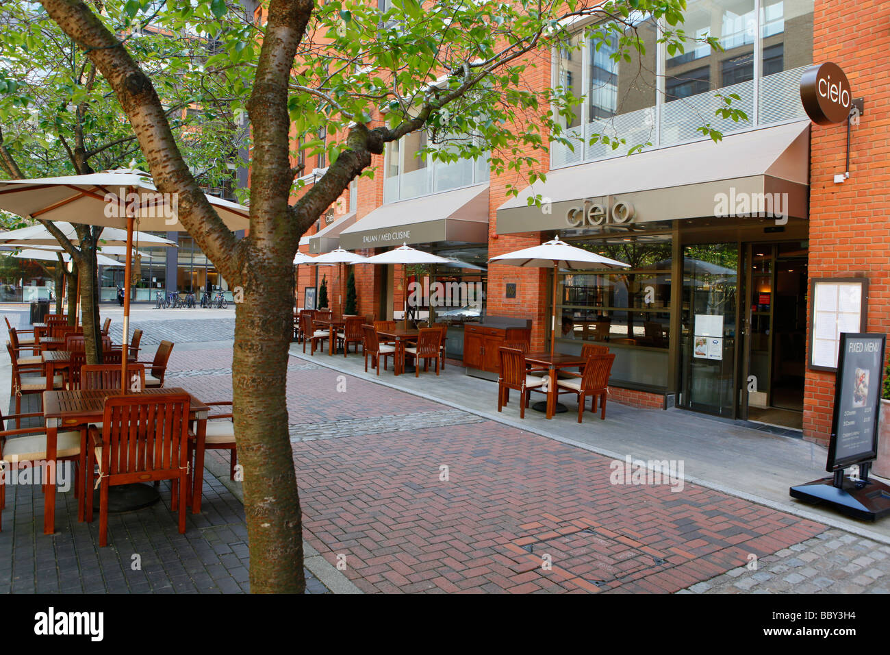 Cielo Restaurant in Brindleyplace Birmingham England Stock Photo Alamy
