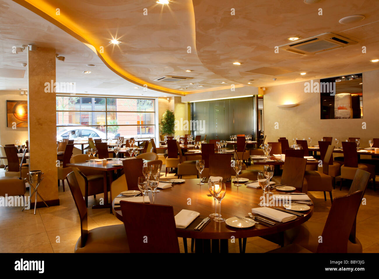 Food from Cielo Restaurant in Brindleyplace Birmingham England Stock