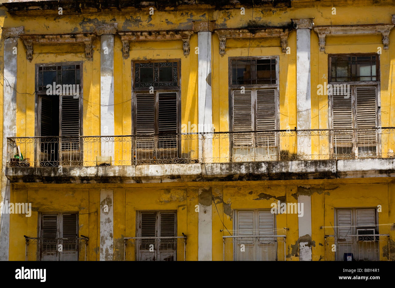 Housefront, Old Havana, Cuba Stock Photo