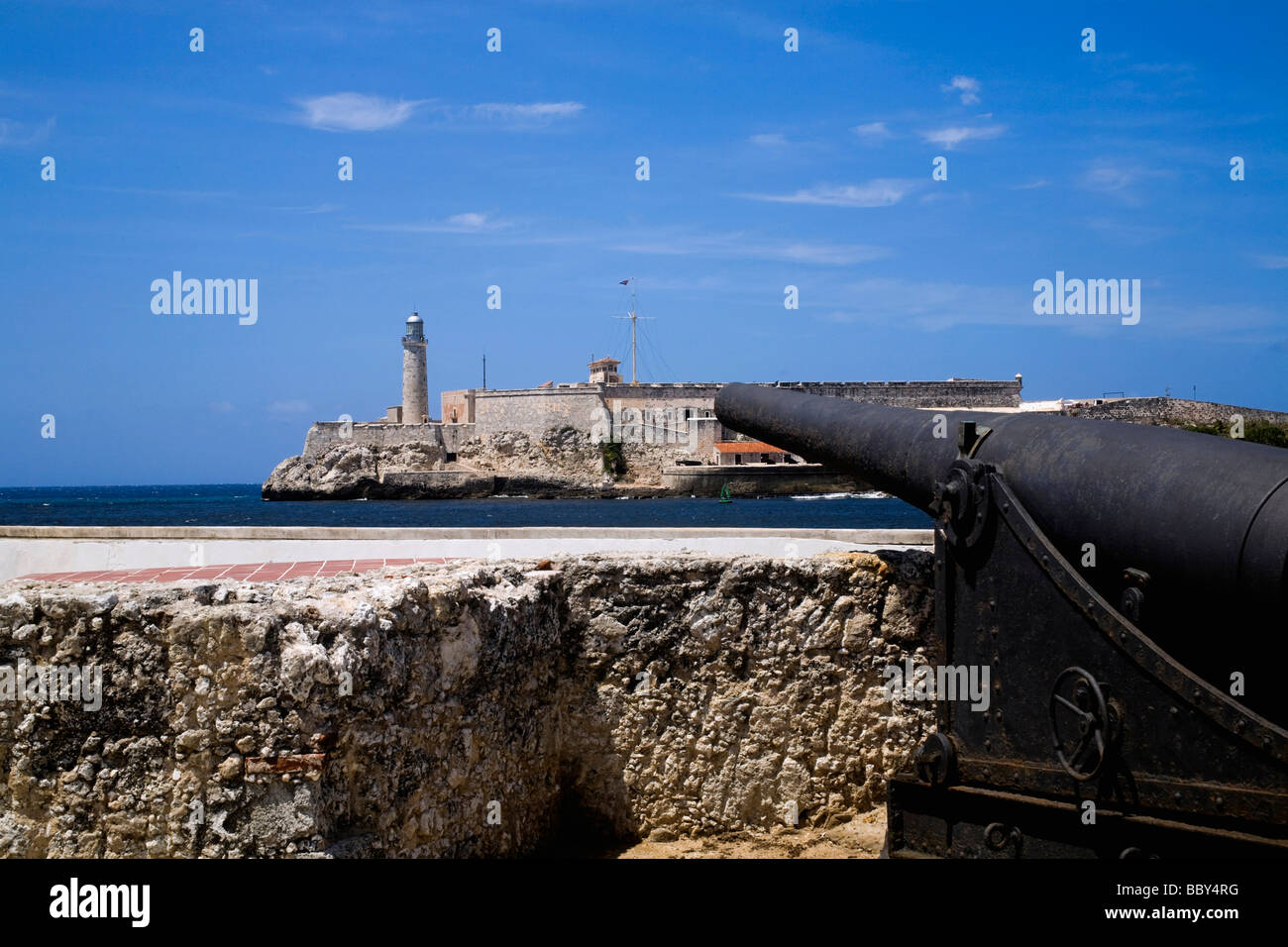 Castillo de los Tres Reyes del Morro, Havana Cuba Stock Photo