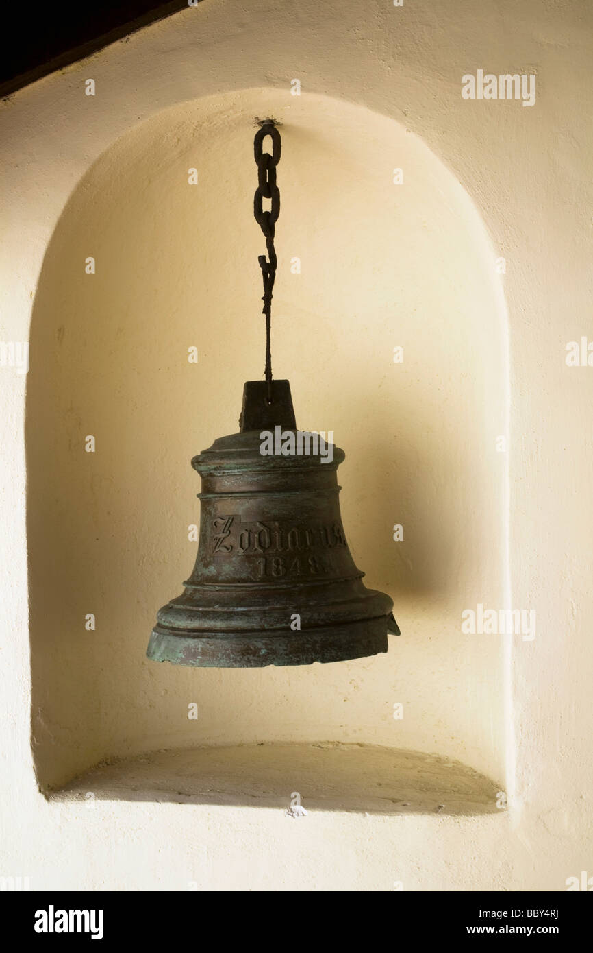 Old bell at Castillo de La Punta, Havana Cuba Stock Photo