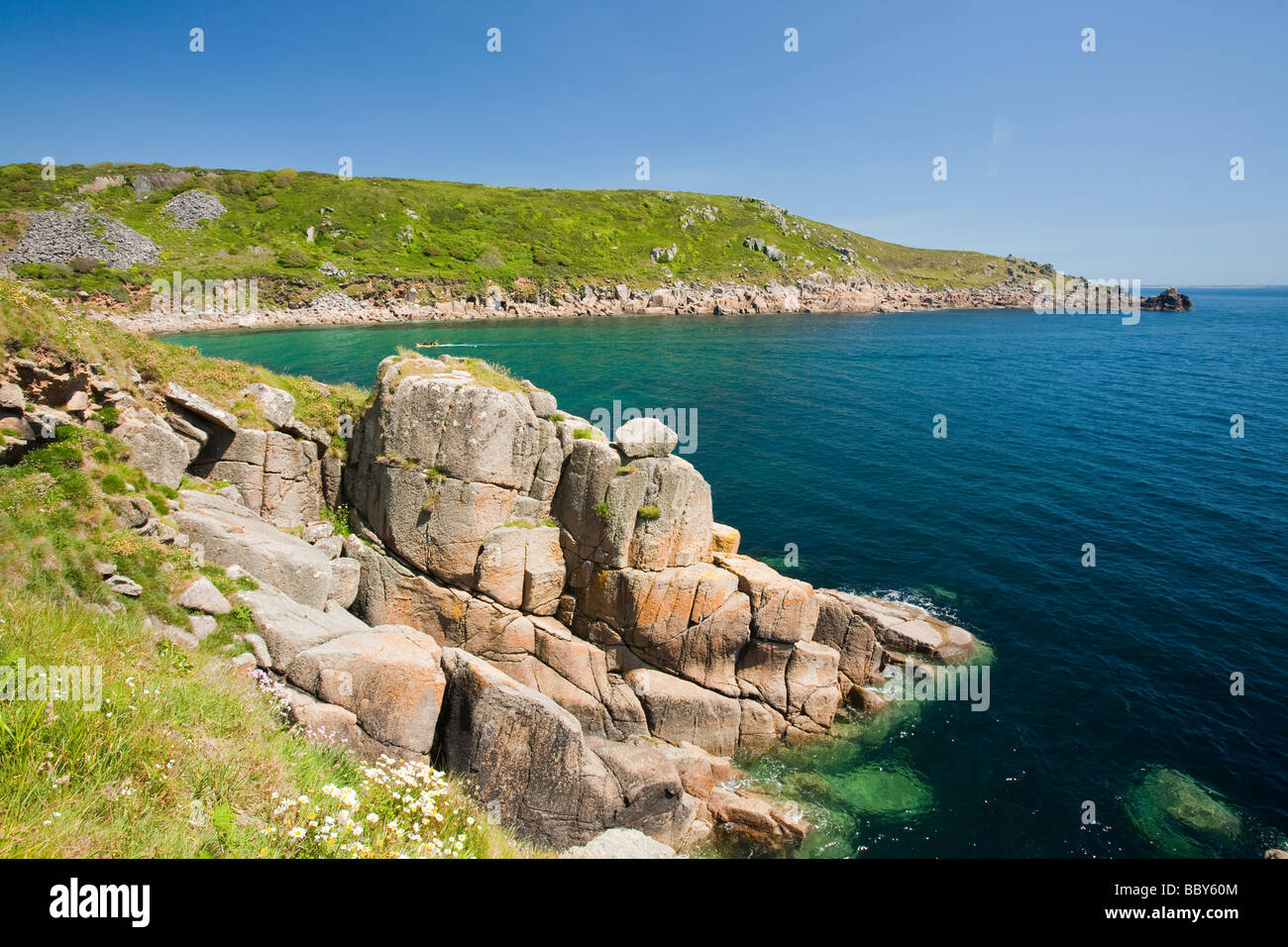 Lamorna Cove near Mousehole in Cornwall UK Stock Photo Alamy