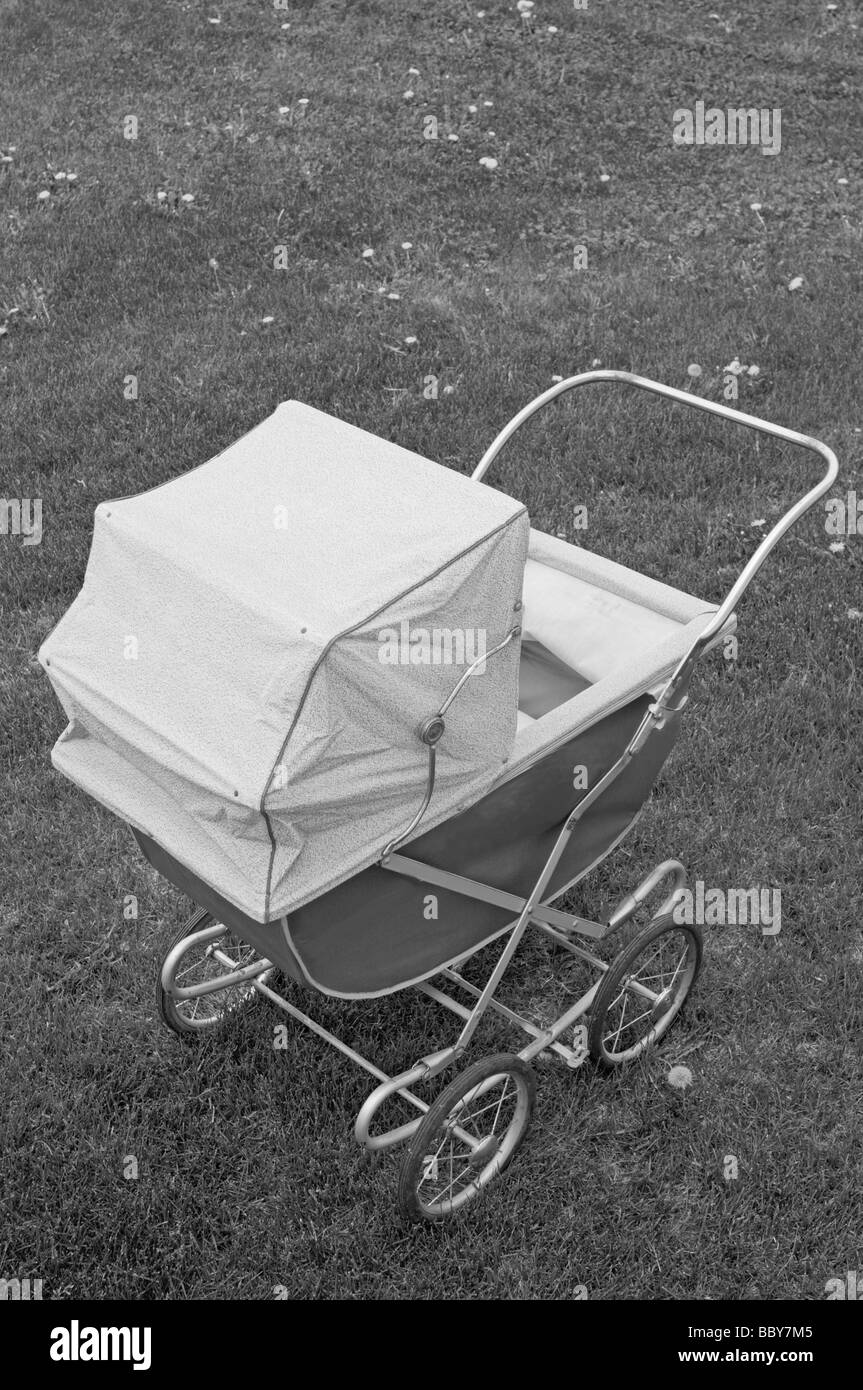 Old baby carriage Stock Photo