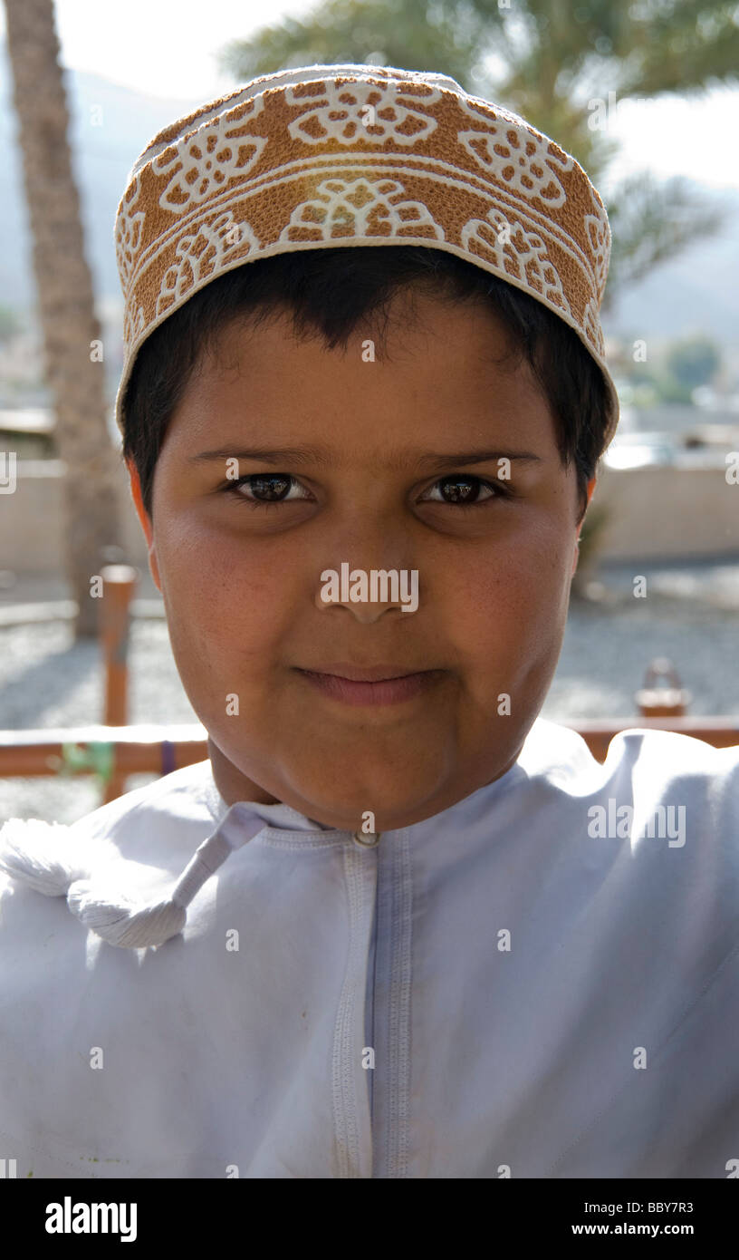 Portrait of a local child Nizwa Oman Stock Photo