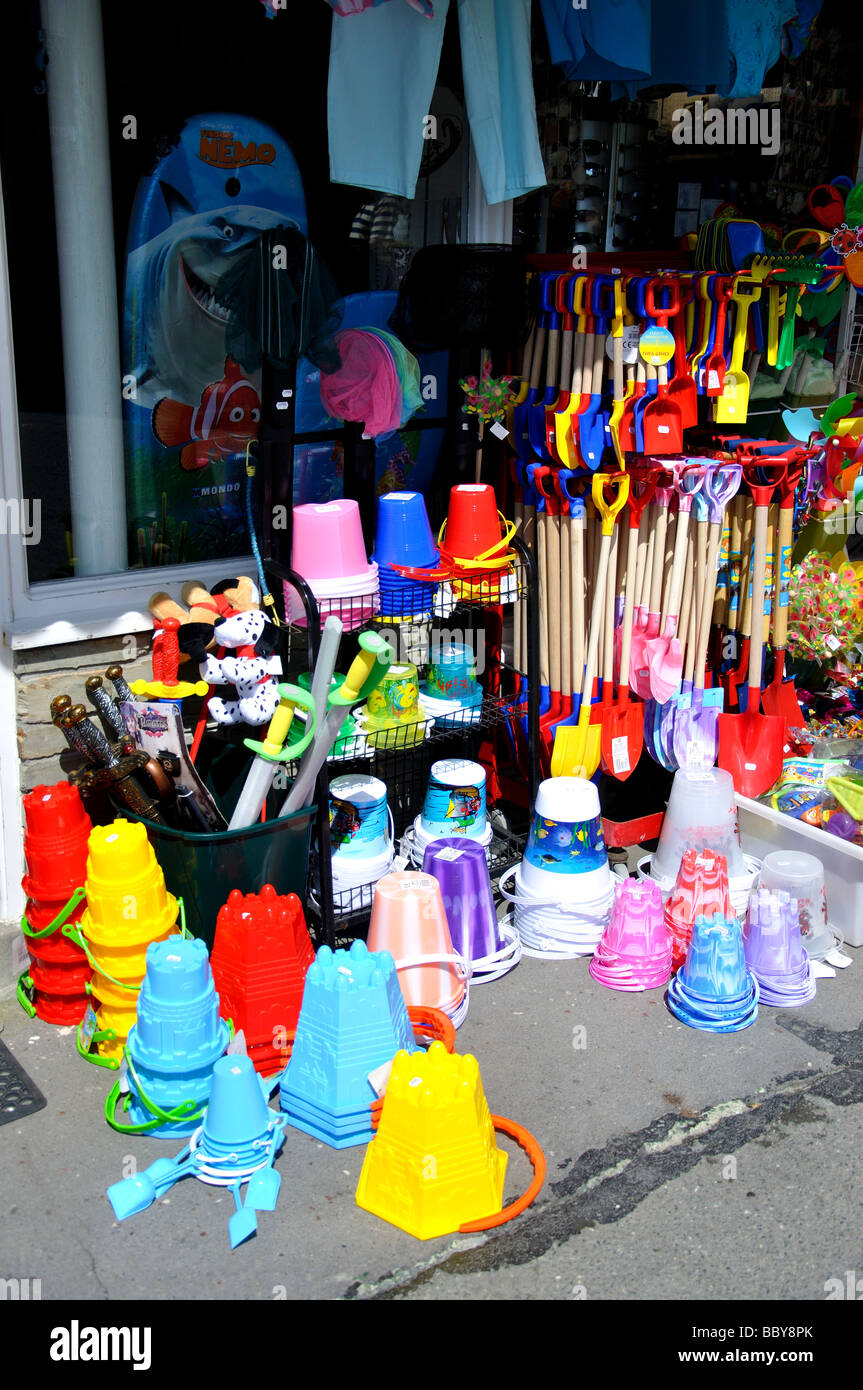 Bucket and spade shop, Looe, Cornwall, England, United Kingdom Stock