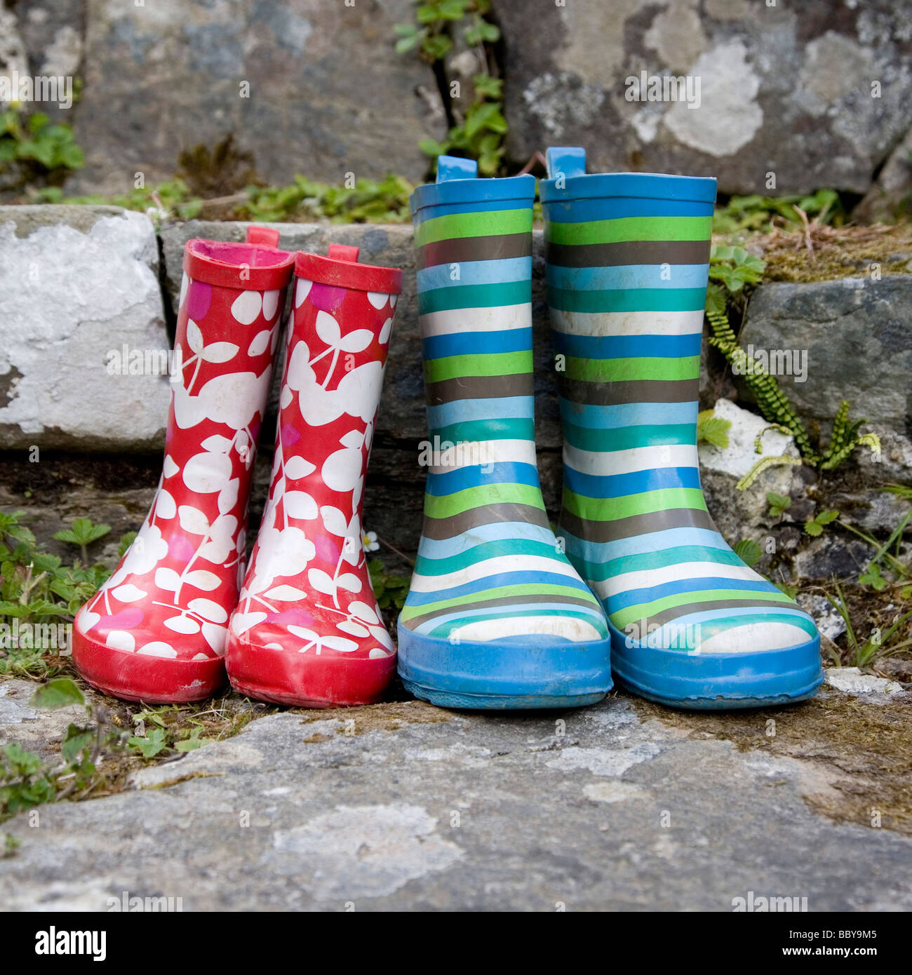 Childrens rain boots hi-res stock photography and images - Alamy