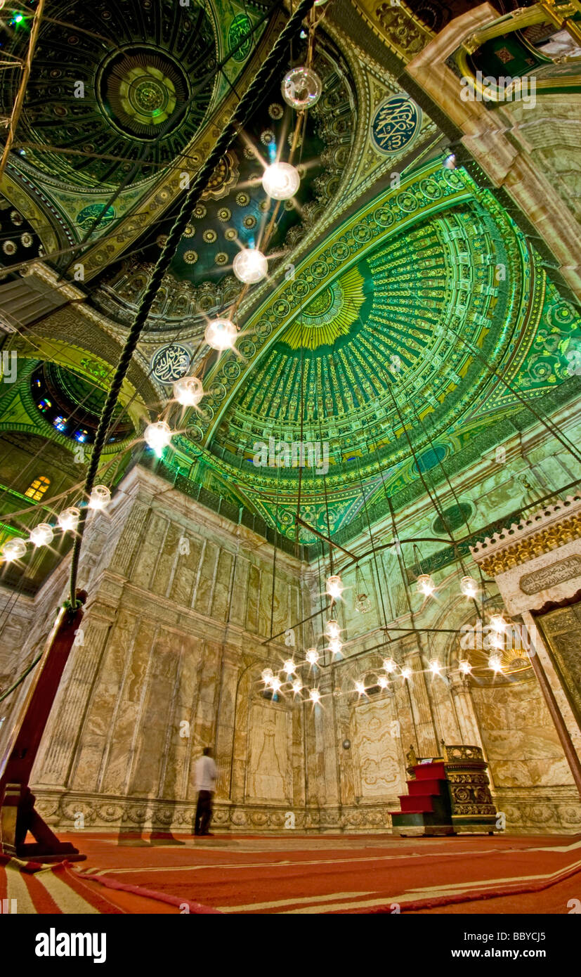 Praying in the Muhammad Ali Mosque; Citadel; Cairo Stock Photo