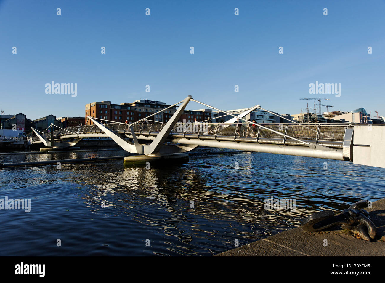 Sean O Casey bridge on the river Lifey Dublin Republic of Ireland Stock Photo