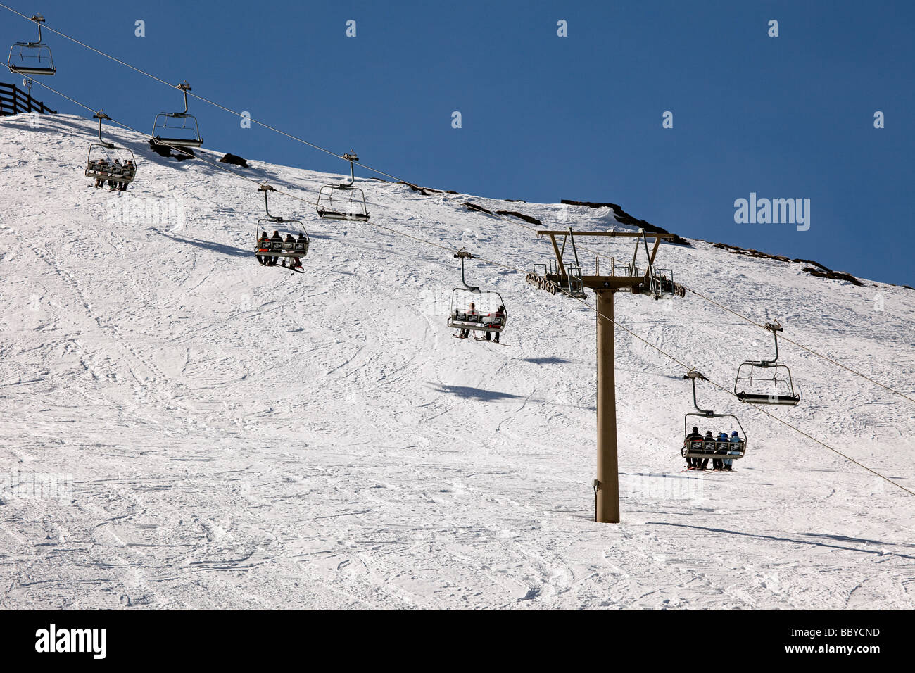 Estación de Esquí de Sierra Nevada en Granada Andalucía España Ski Sierra Nevada in Granada Andalusia Spain Stock Photo