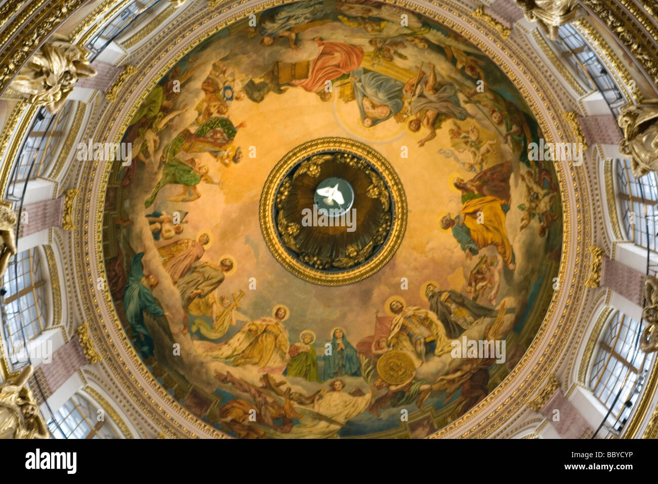 Russia St.Petersburg St.Isaacs cathedral dome Stock Photo