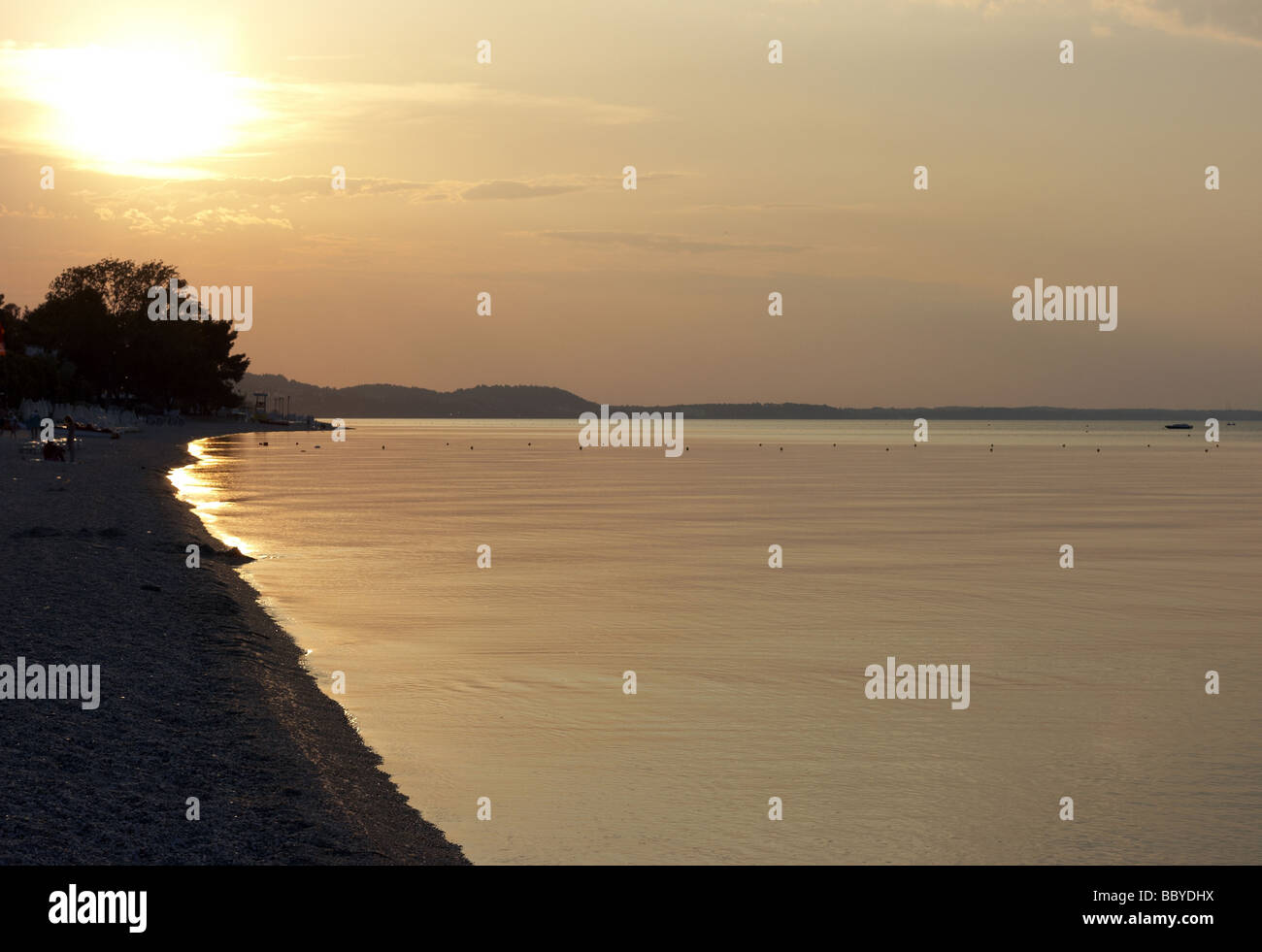 Sunset at Hanioti village, Greece Stock Photo