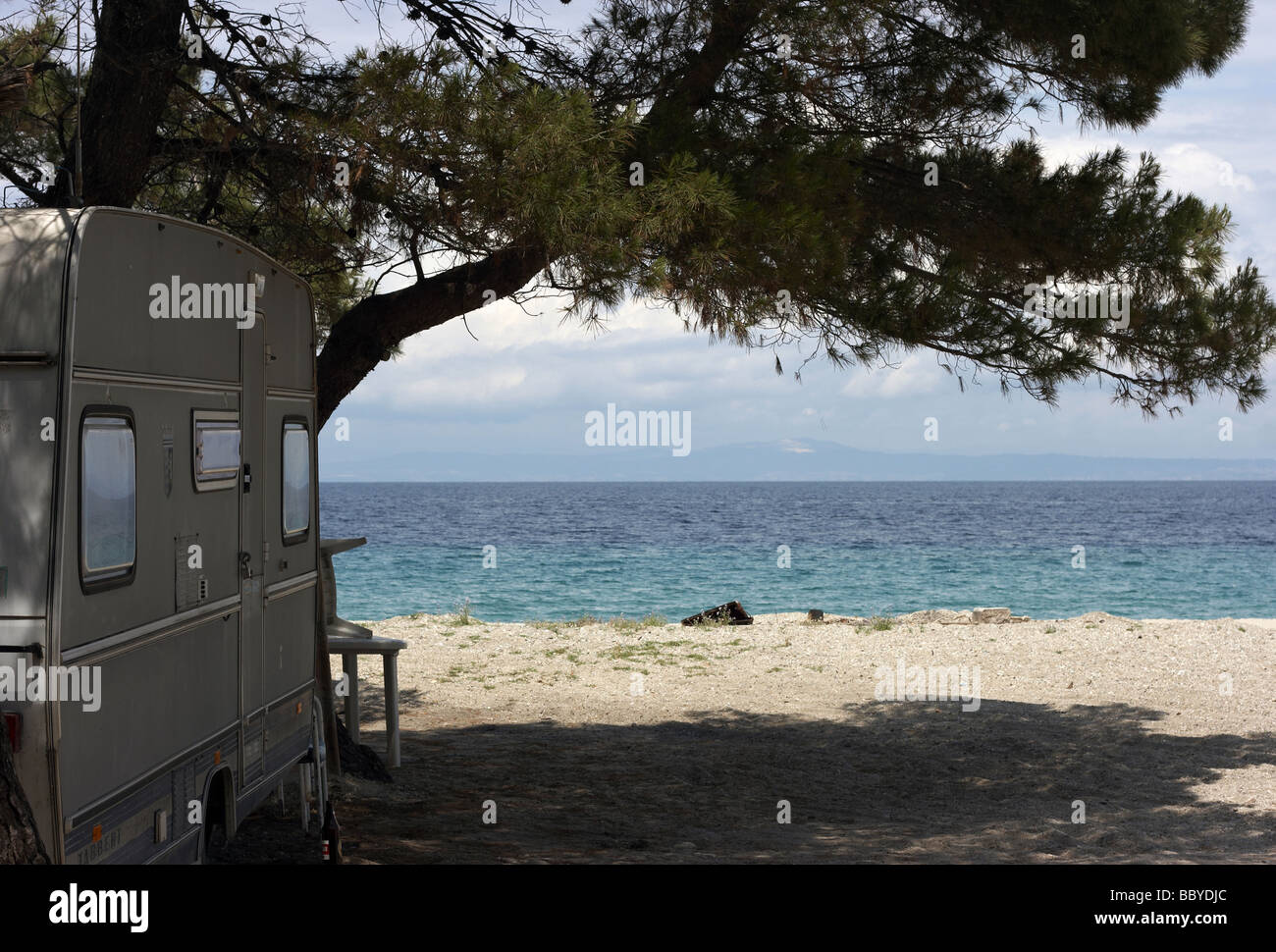Beach near Hanioti village, Greece Stock Photo