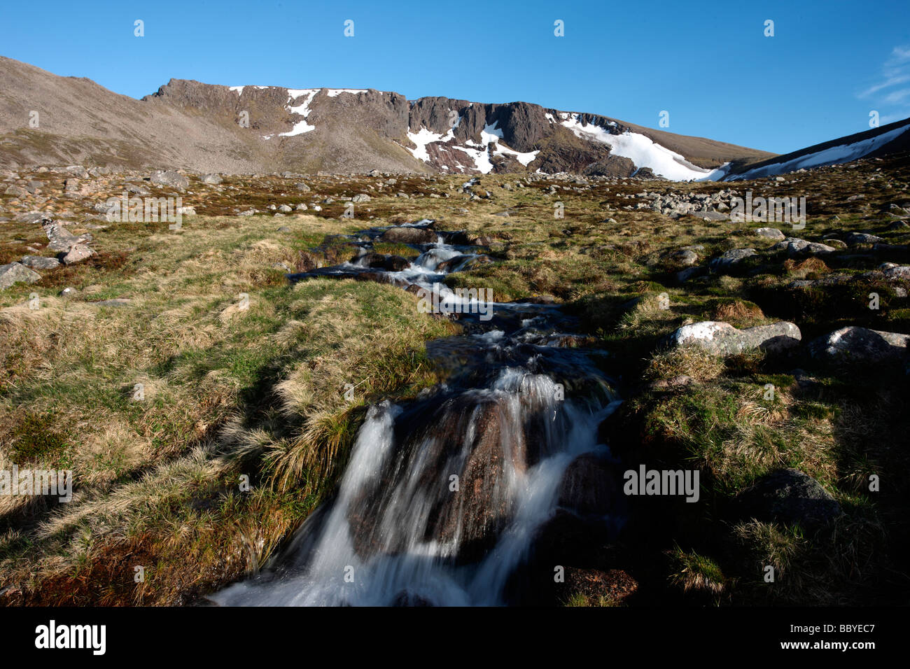 Cairngorms Scotland mountain stream spring Stock Photo