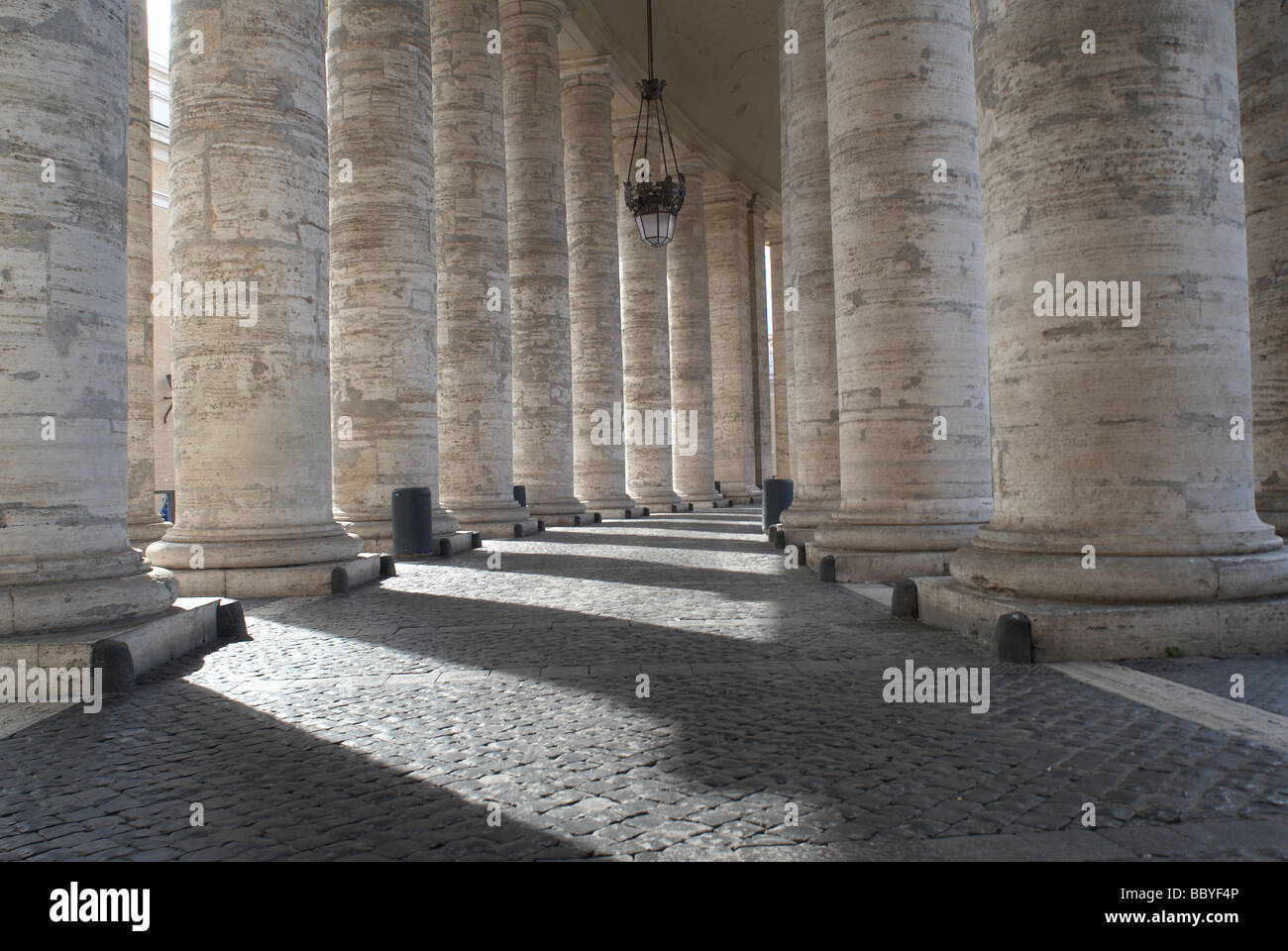 Colonnade at St Peter's Basilica, Rome Stock Photo