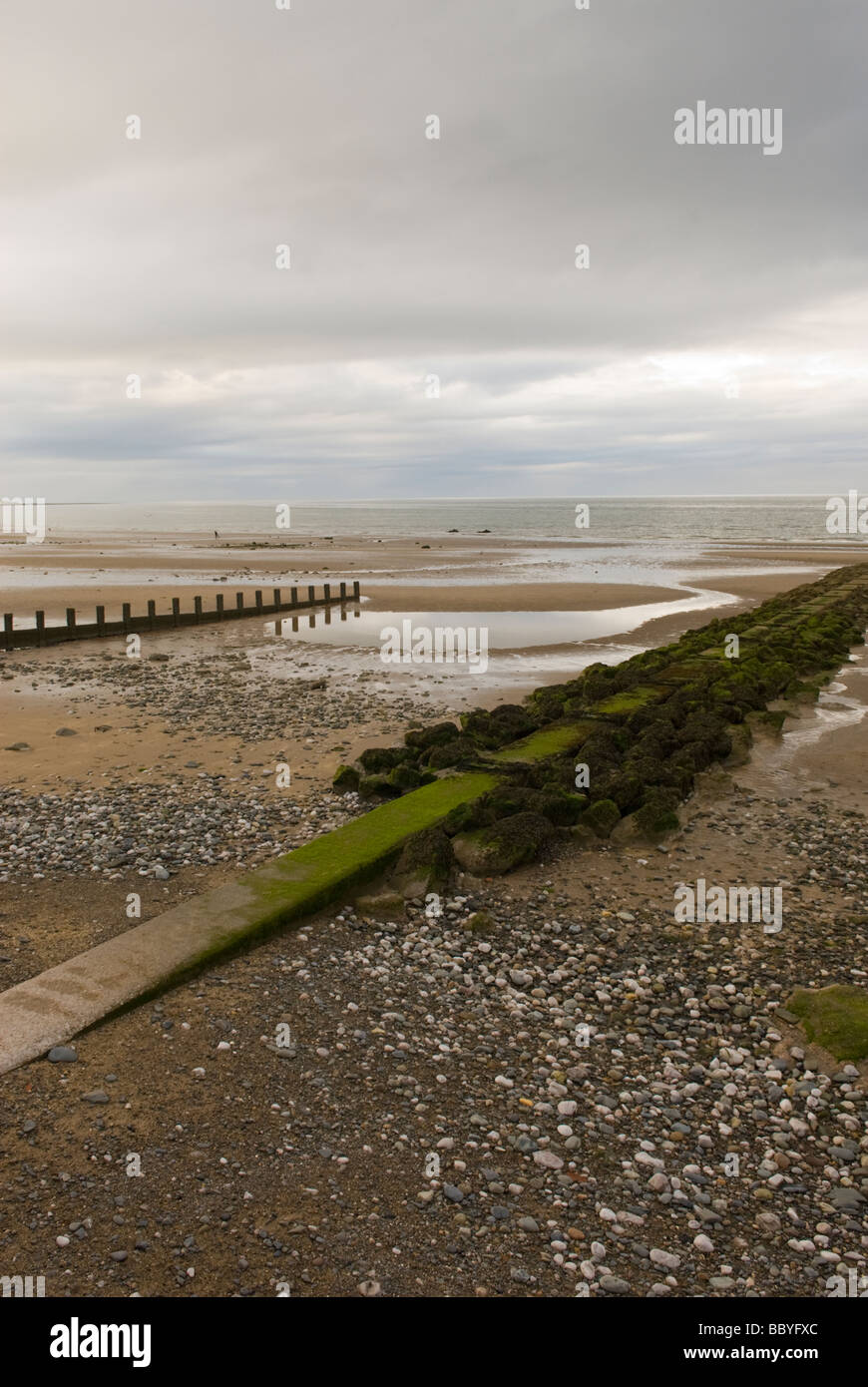 Early evening at Colwyn Bay beach, Conwy, Wales Stock Photo