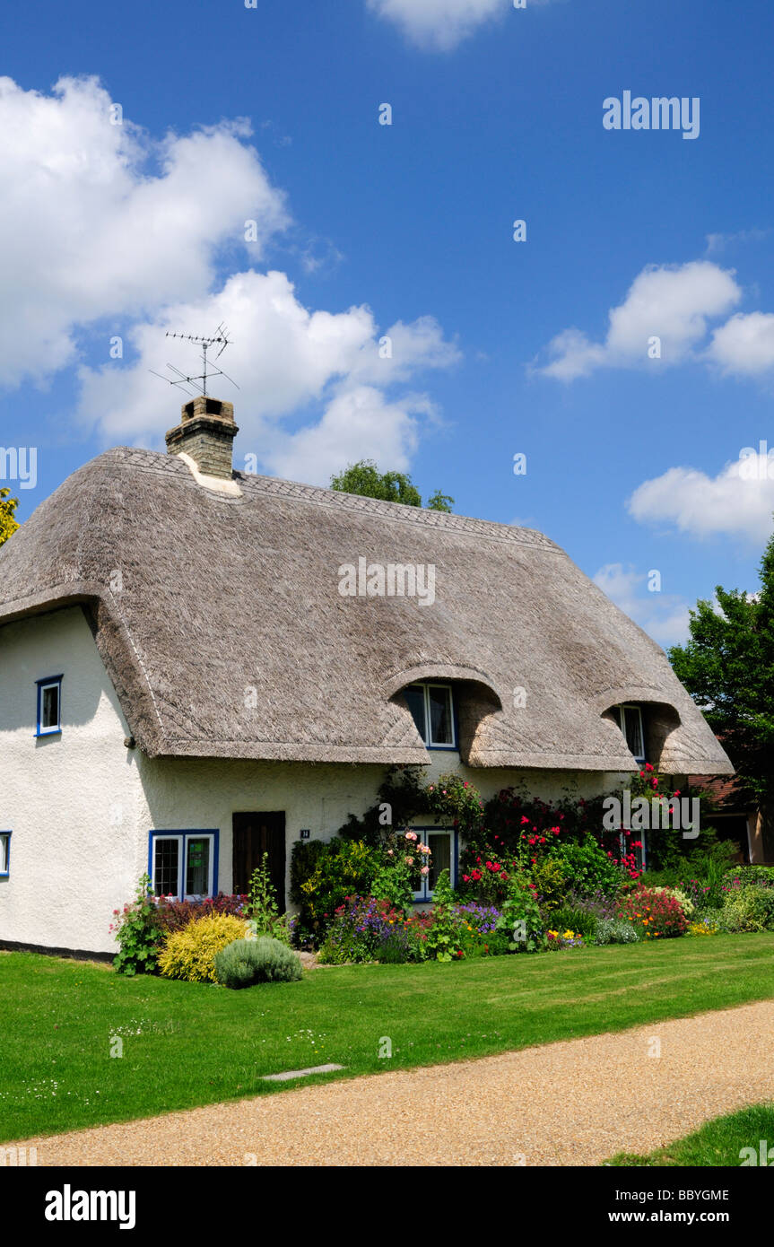 Thatched Cottage at Barrington Cambridgeshire England UK Stock Photo