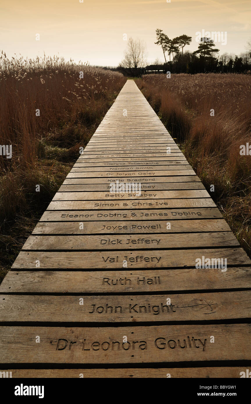 Boardwalk at Snape Maltings Suffolk Stock Photo