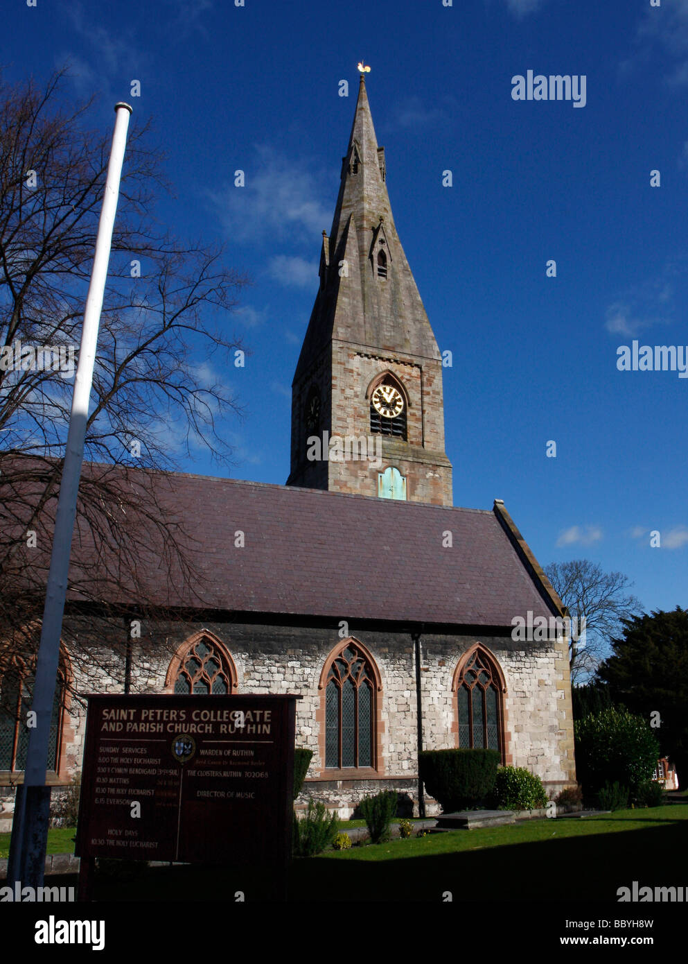 St Peters Church Ruthin Clwyd North East Wales UK Stock Photo