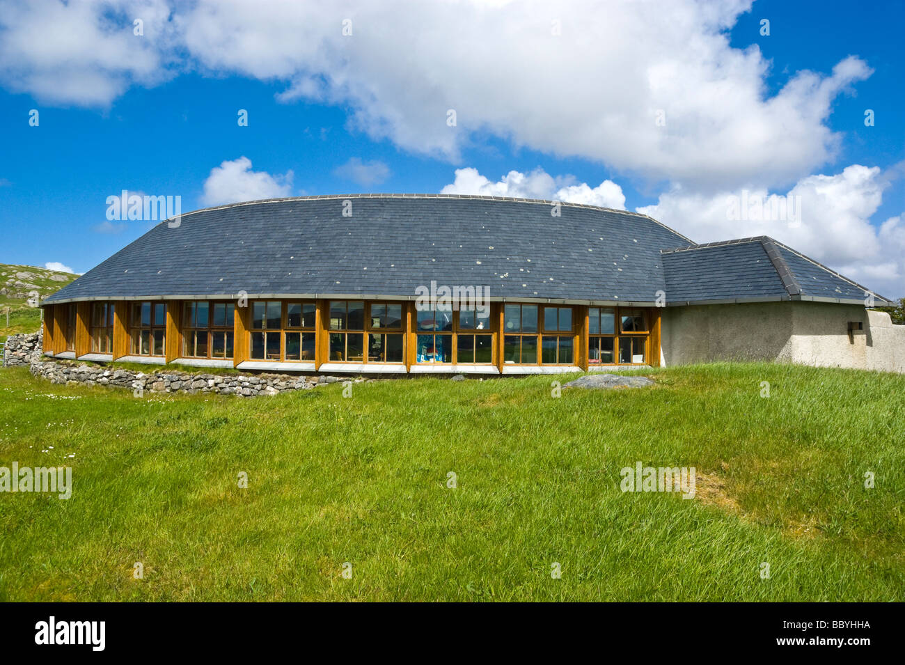 View of the Callanish visitor centre on the Isle of Lewis Outer Hebrides Scotland Stock Photo