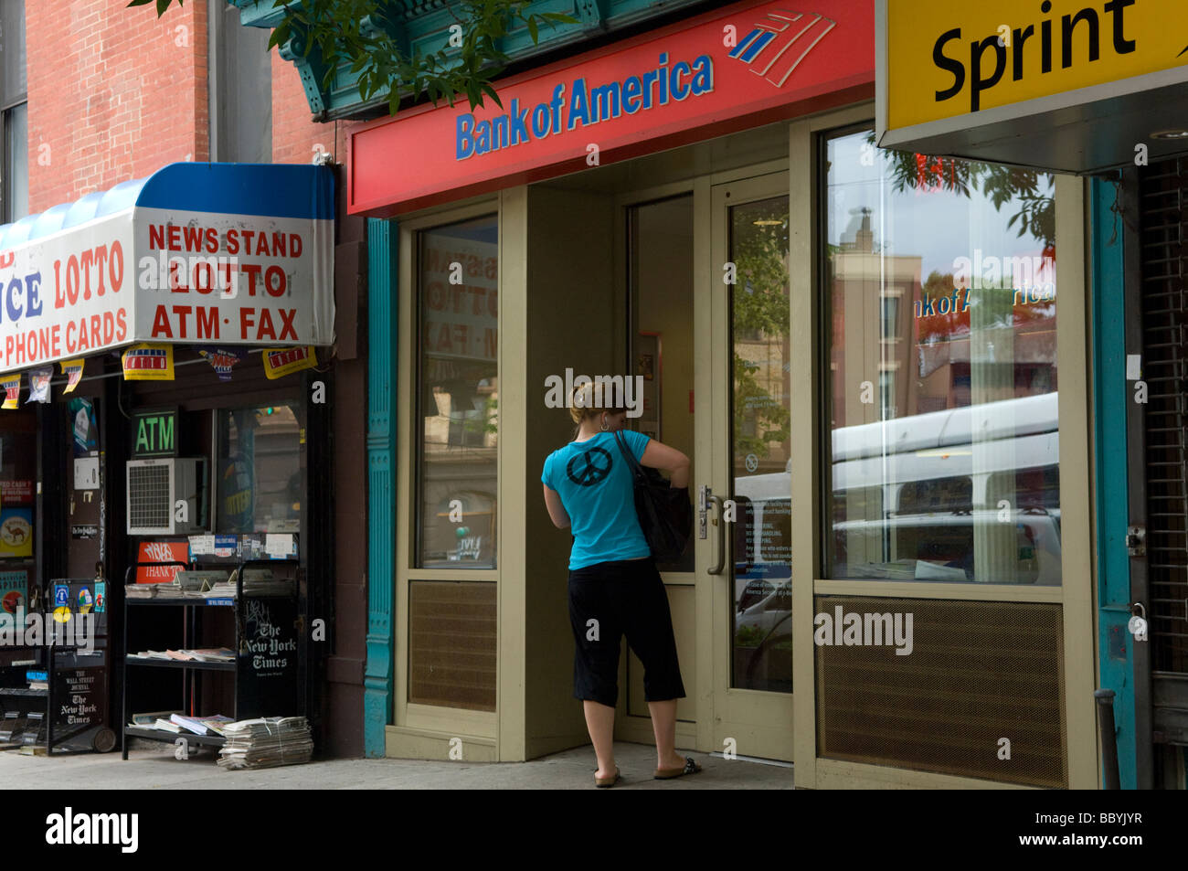 A Bank of America in Park Slope Brooklyn New York on Saturday June 13 2009  Frances M Roberts Stock Photo - Alamy