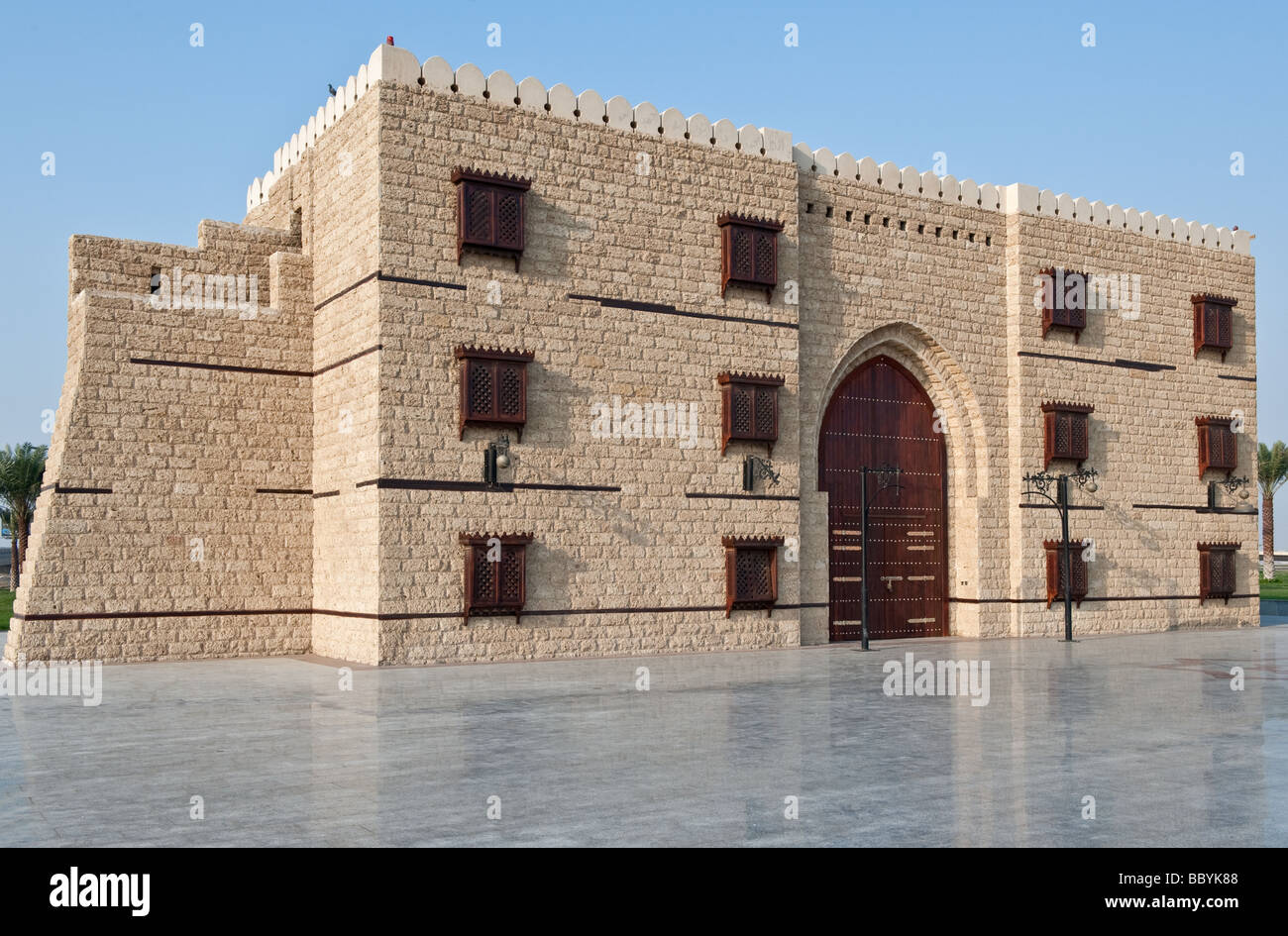 Jeddah a rebuilded Turkish fort in the airport area Stock Photo