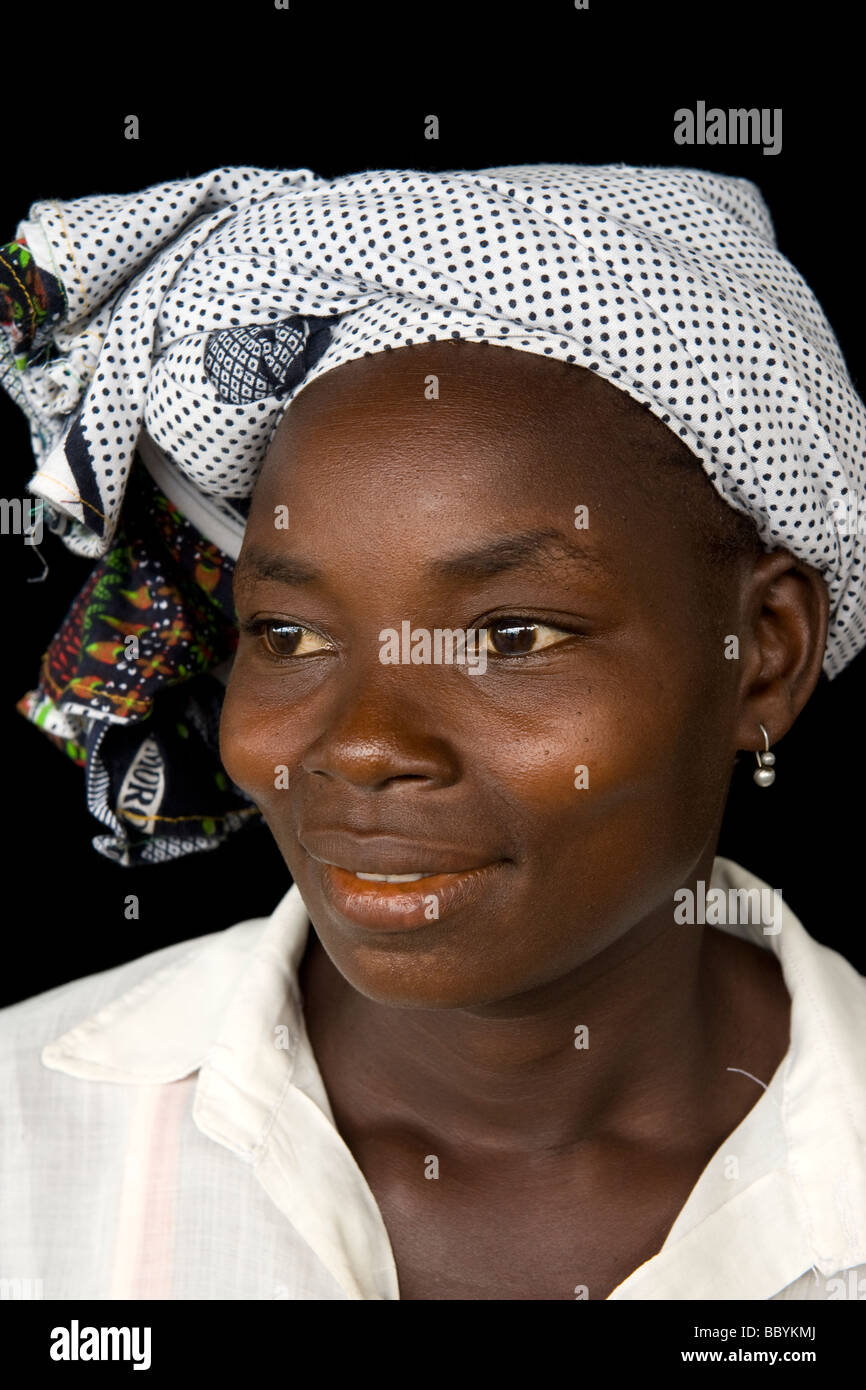 Portrait of a woman with headscarf Quelimane Mozambique Stock Photo