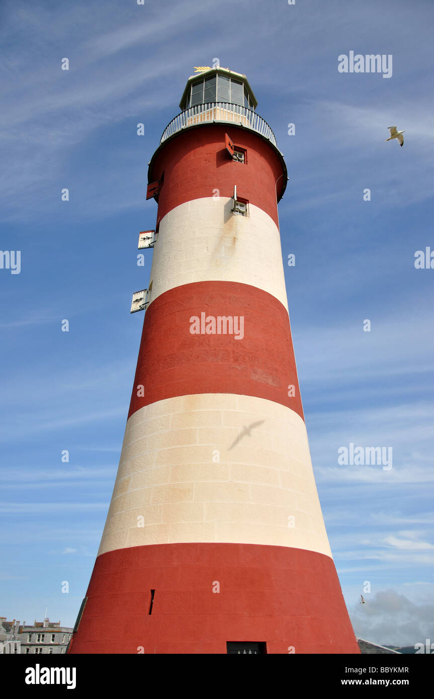 Smeaton's Tower, Plymouth Hoe, Plymouth, Devon, England, United Kingdom Stock Photo