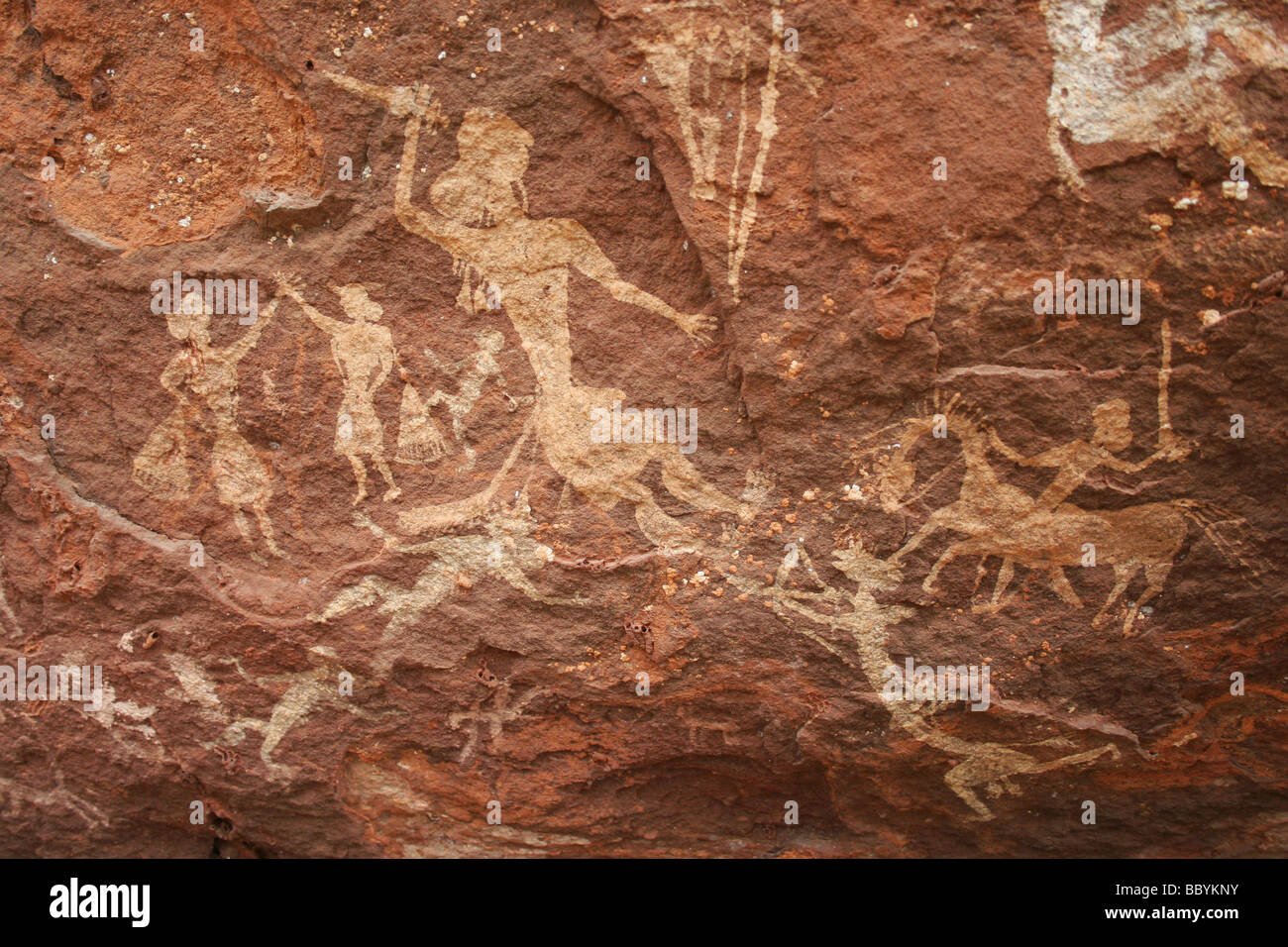 Rock Painting, Ancient art, India Stock Photo