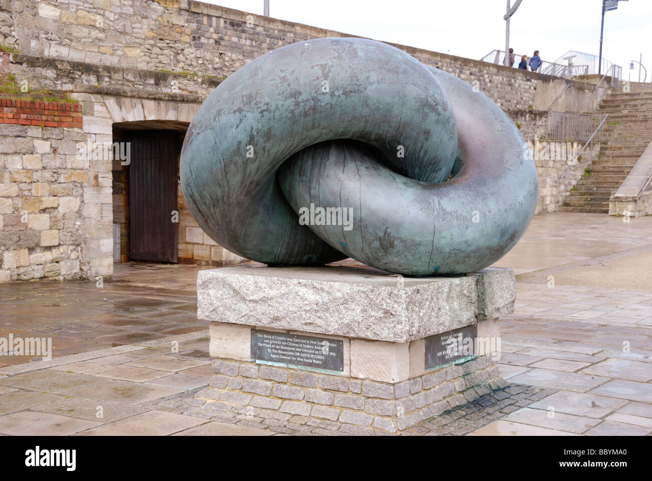 Britain and Australia Bonds of Friendship sculpture by John Robinson in Portsmouth Hampshire England Stock Photo