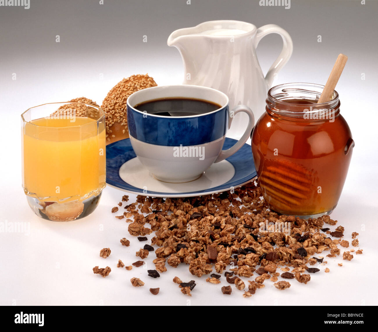 Breakfast ingredients Stock Photo