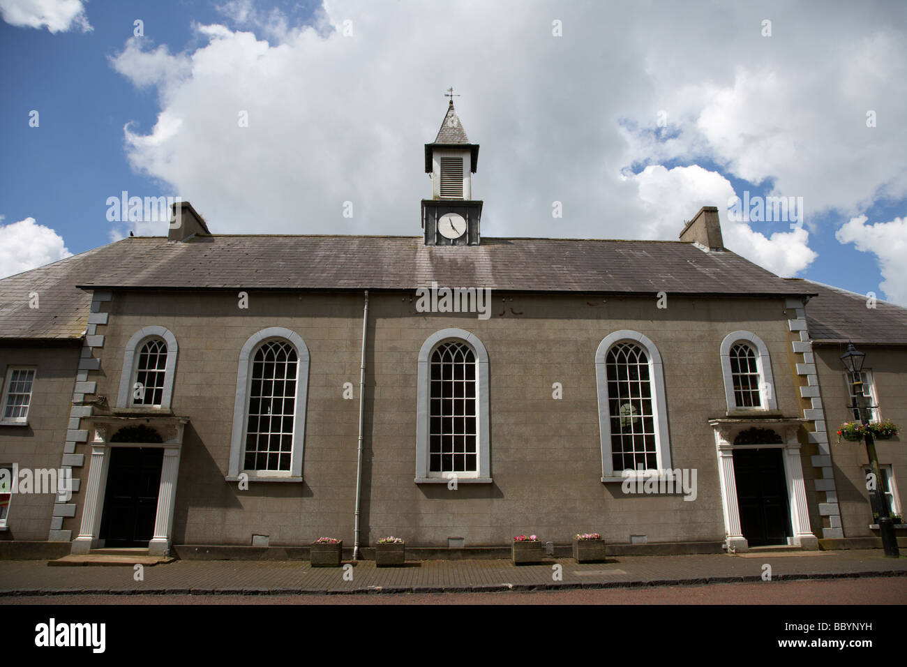 moravian church in 18th century gracehill village a moravian settlement in county antrim northern ireland uk Stock Photo