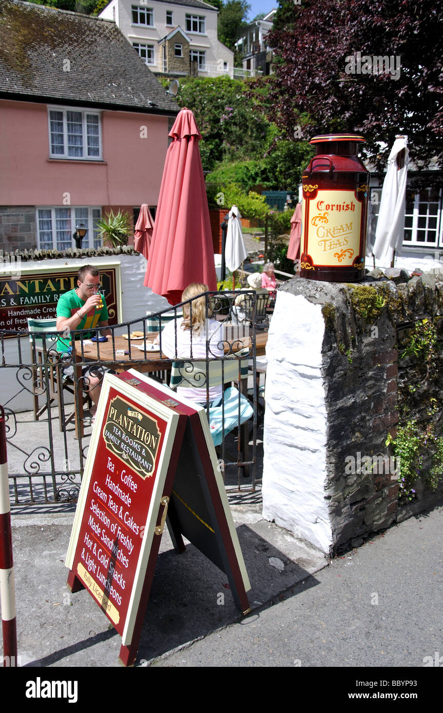 Cornish Tearooms, Polperro, Cornwall, England, United Kingdom Stock Photo