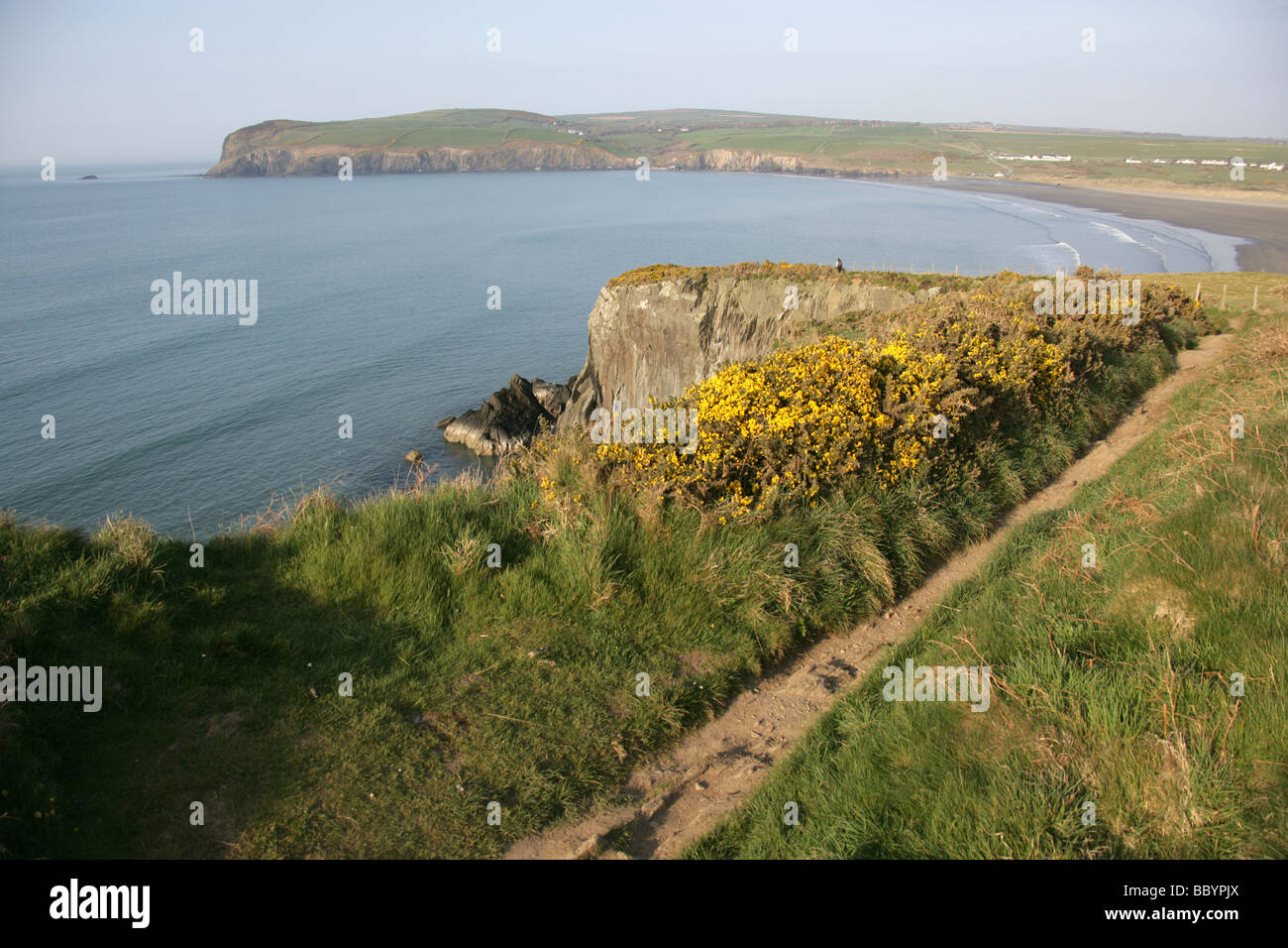 Town of Newport Parrog, Wales. The Newport Parrog section of the 186 mile long Pembrokeshire Coastal Path. Stock Photo