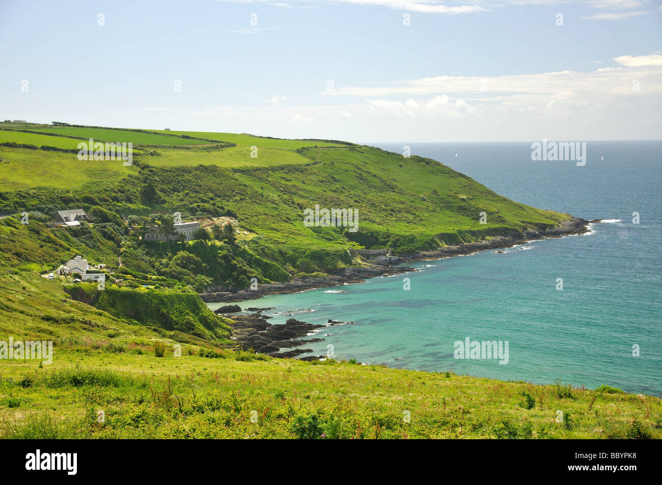 Coastal view, Rame Head, Cornwall, England, United Kingdom Stock Photo