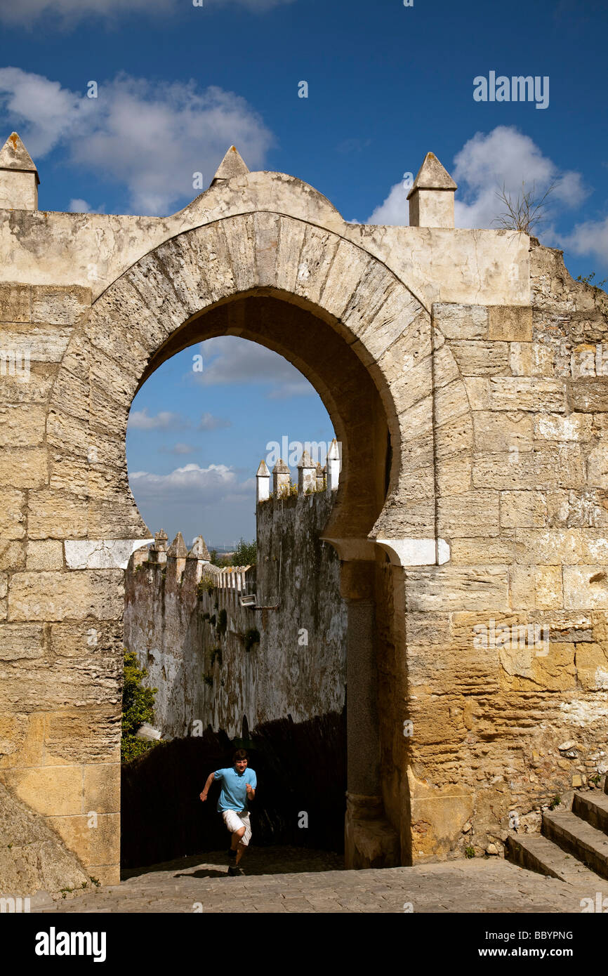Arabic Arch door Pastora in the white village of Medina Sidonia in Cádiz Andalusia Spain Stock Photo