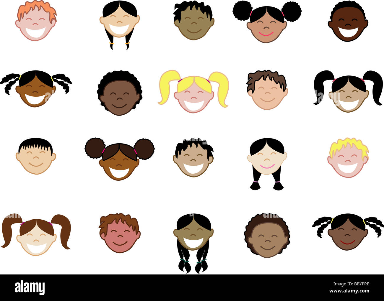 Children faces illustration hires stock photography and images Alamy