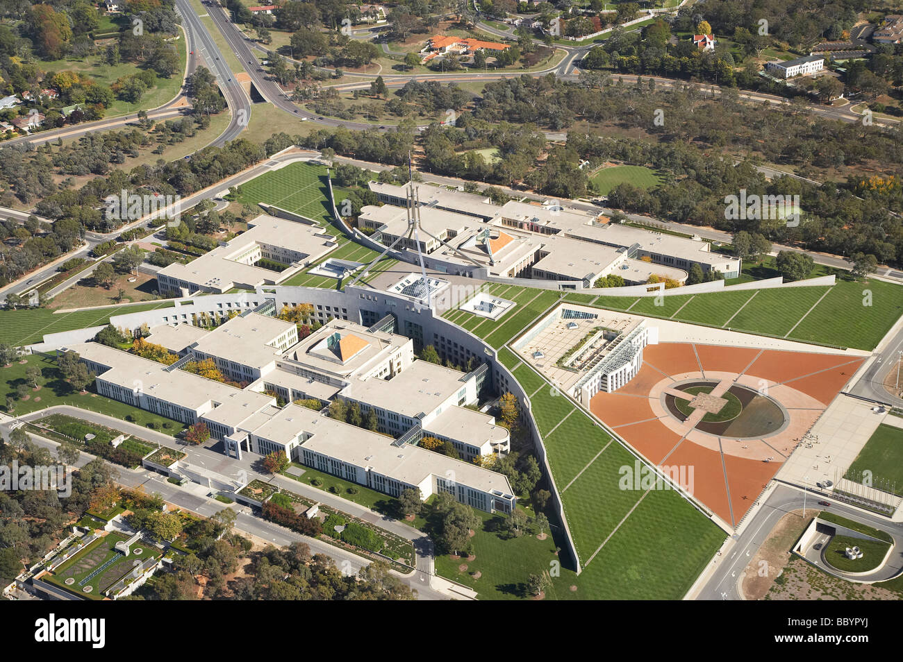 Parliament House Capital Hill Canberra ACT Australia aerial Stock Photo -  Alamy