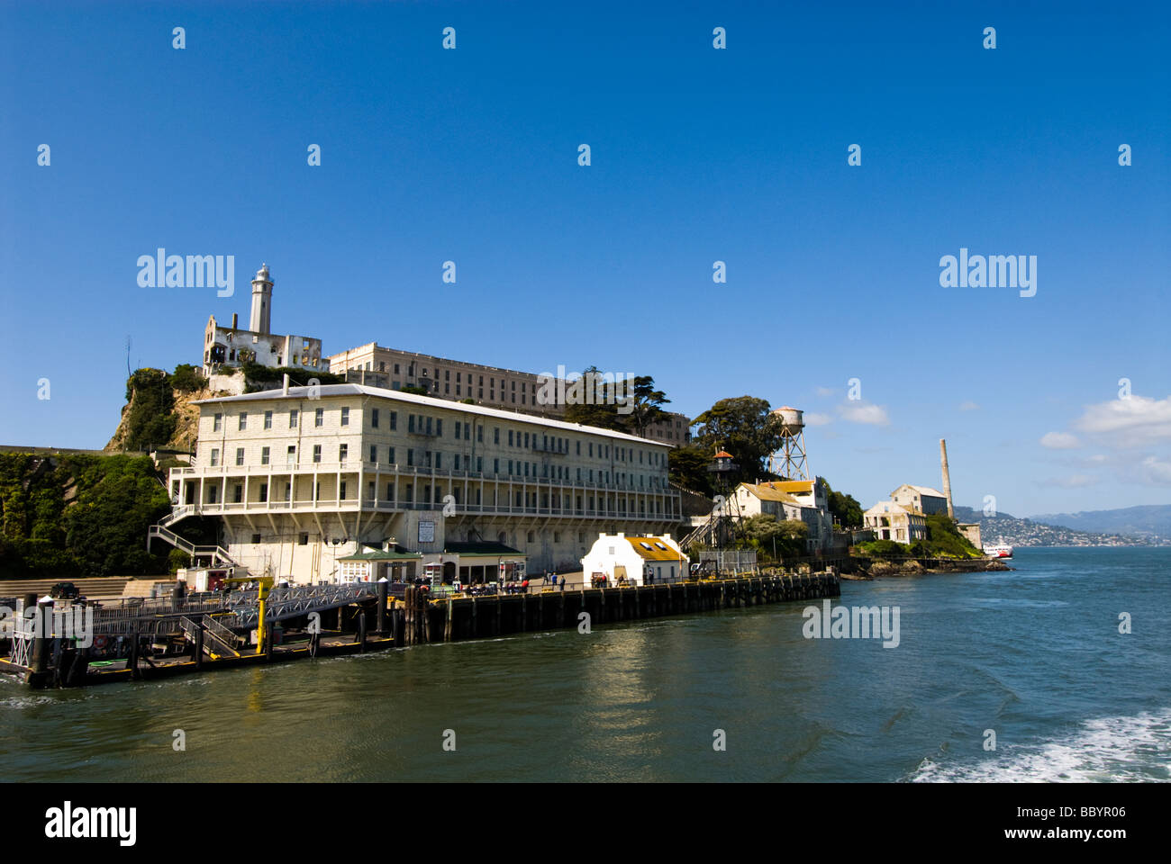 San Francisco California Close up view of Alcatraz Prison Island cellblocks Photo 16 casanf78255 Photo copyright Lee Foster Stock Photo