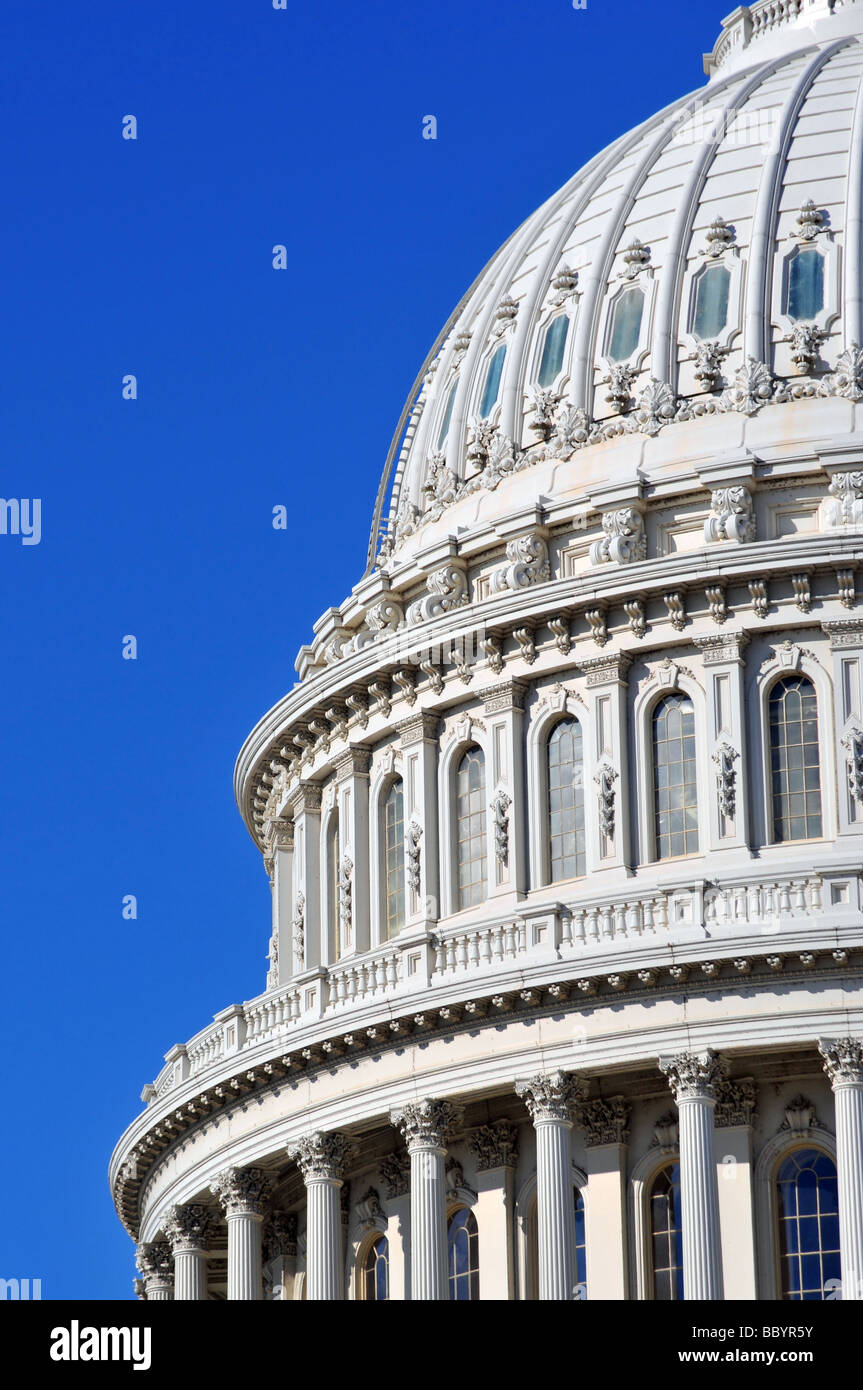 United States Capitol Building with Beautiful Blue Sky Stock Photo Alamy