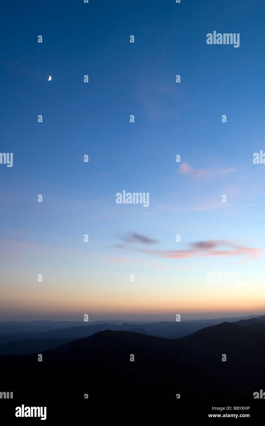 Beautiful view looking over mountains, Great Smoky Mountains National Park Stock Photo