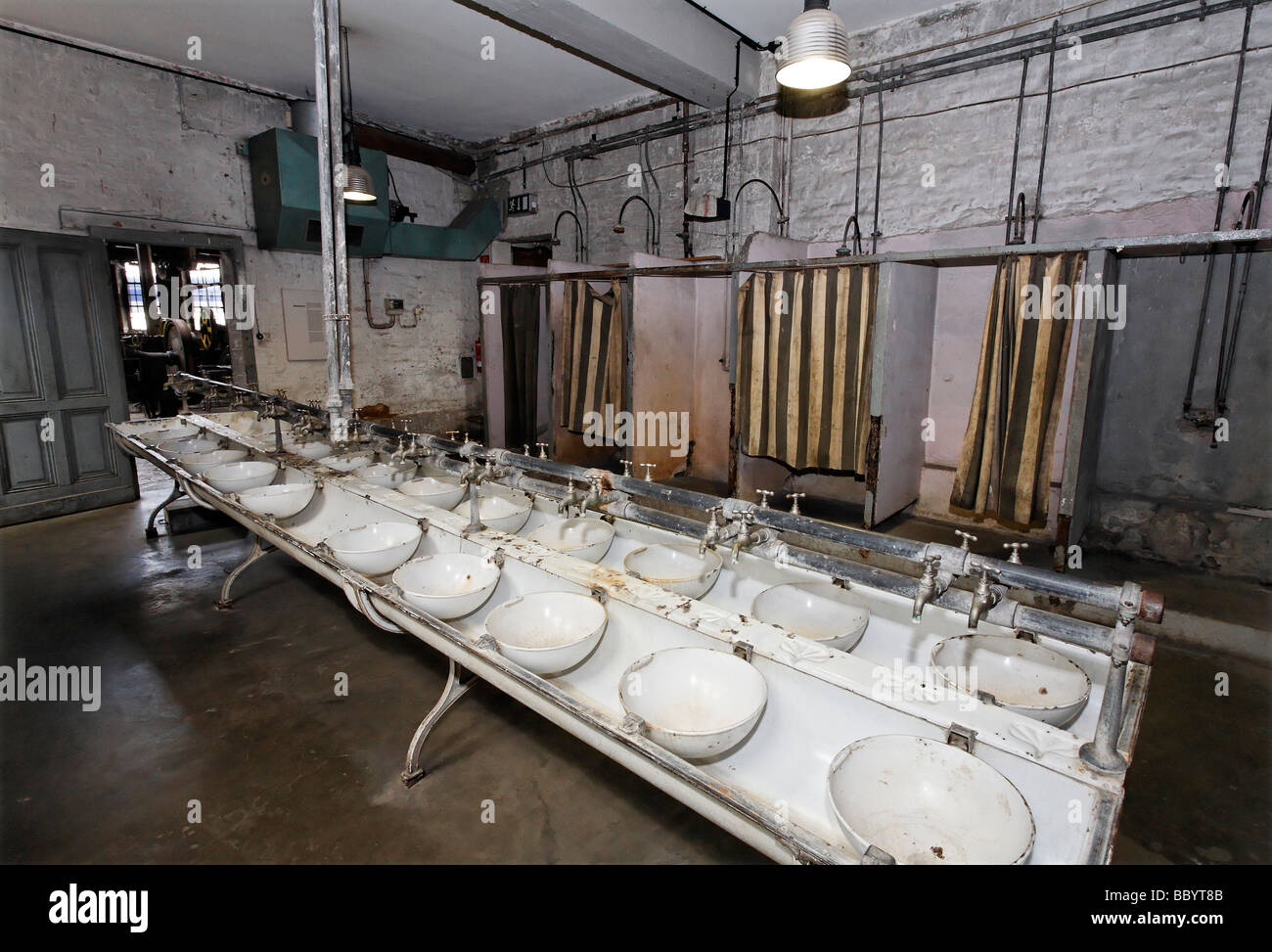 Former washroom for workers, Hendrichs swage forge, LVR Industrial Museum,  Solingen, North Rhine-Westphalia, Germany, Europe Stock Photo - Alamy